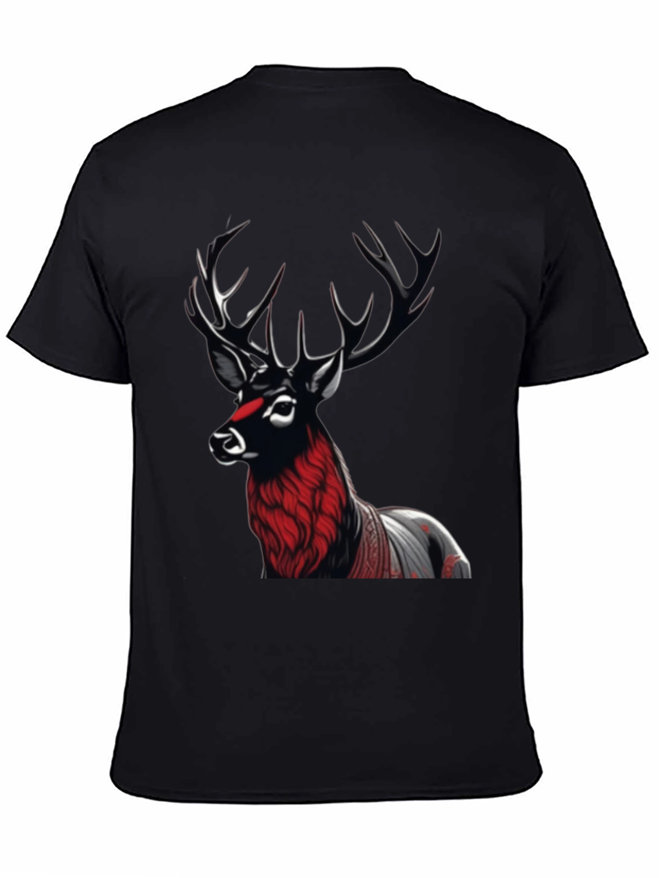 Black Deer Graphic Tee - Unique Design
