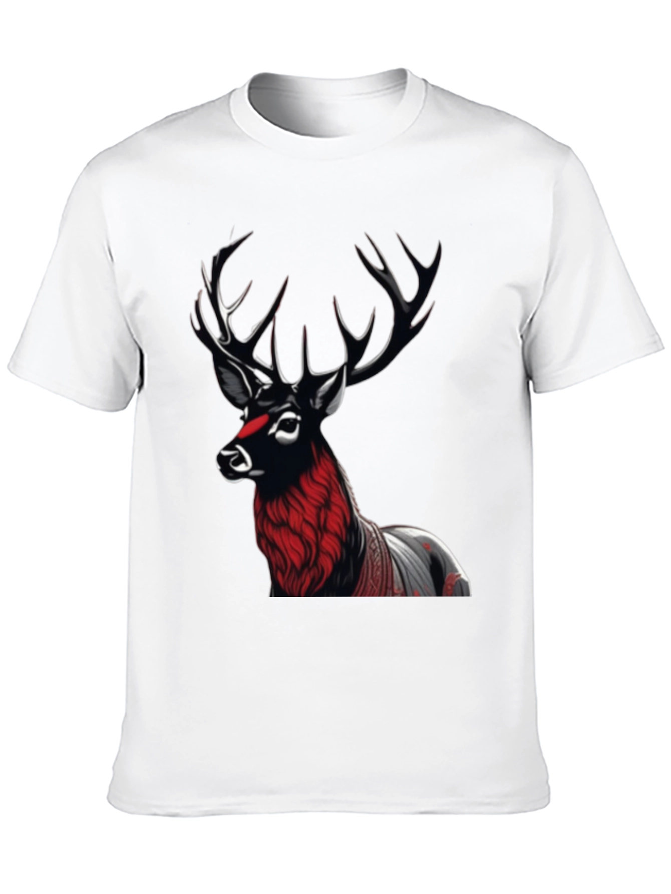 Black Deer Graphic Tee - Unique Design