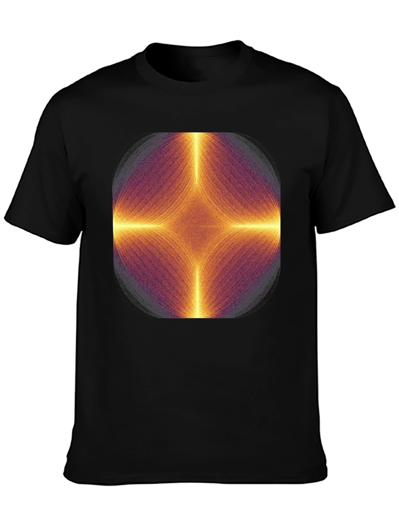 Geometric Mandala Mens Black T-Shirt