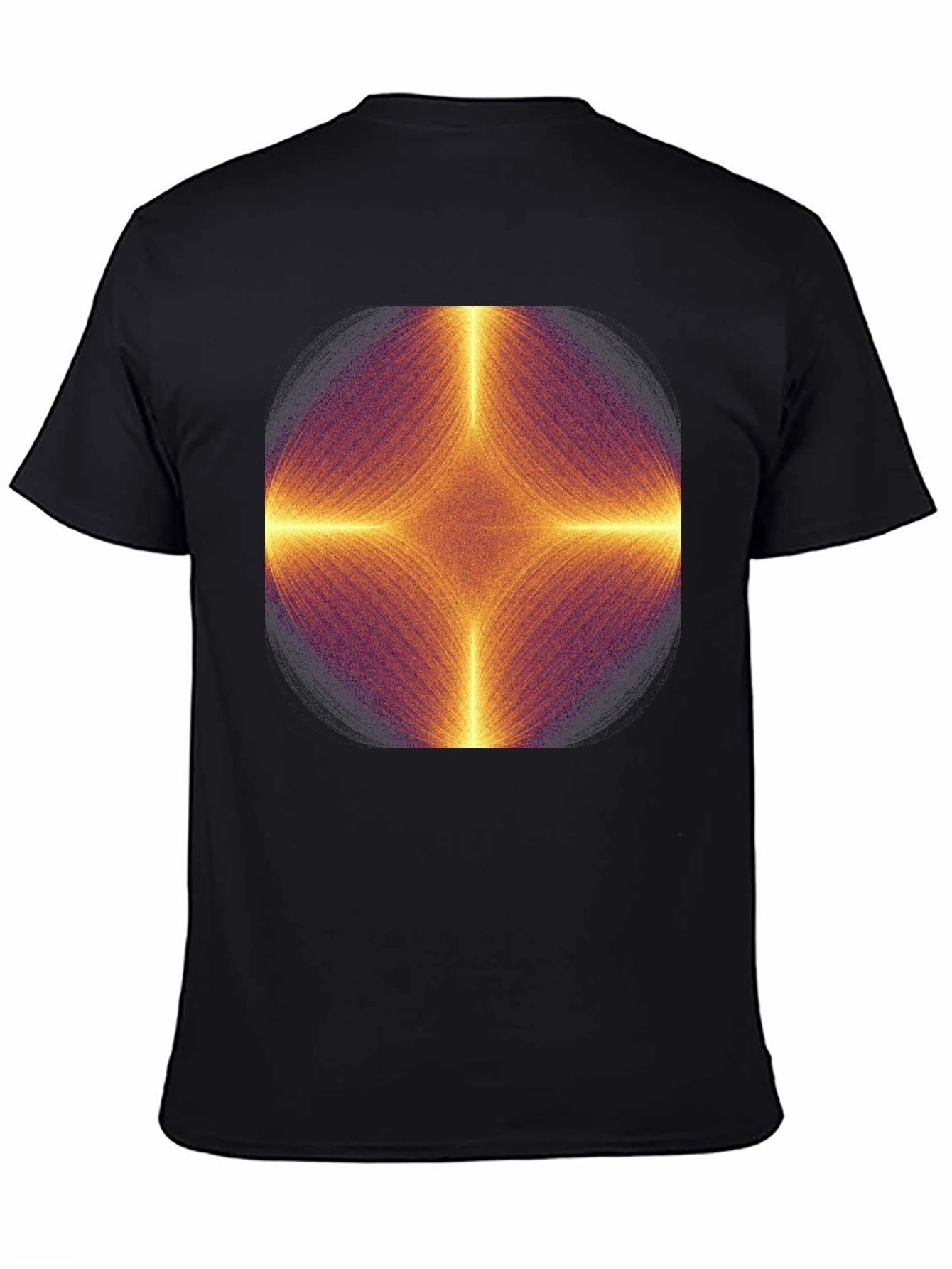 Geometric Mandala Mens Black T-Shirt