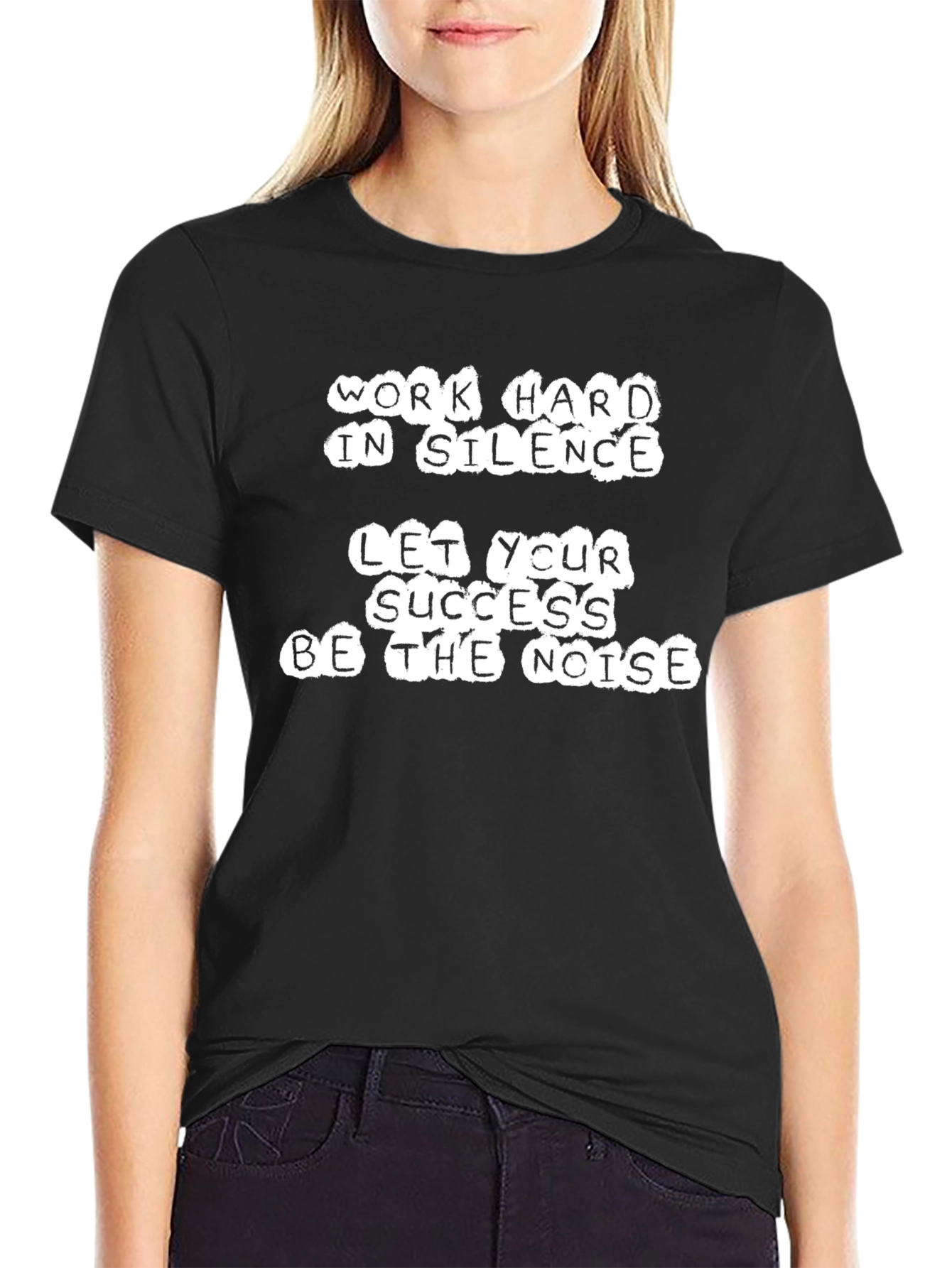 Work Hard T-Shirt - Motivational Black Tee