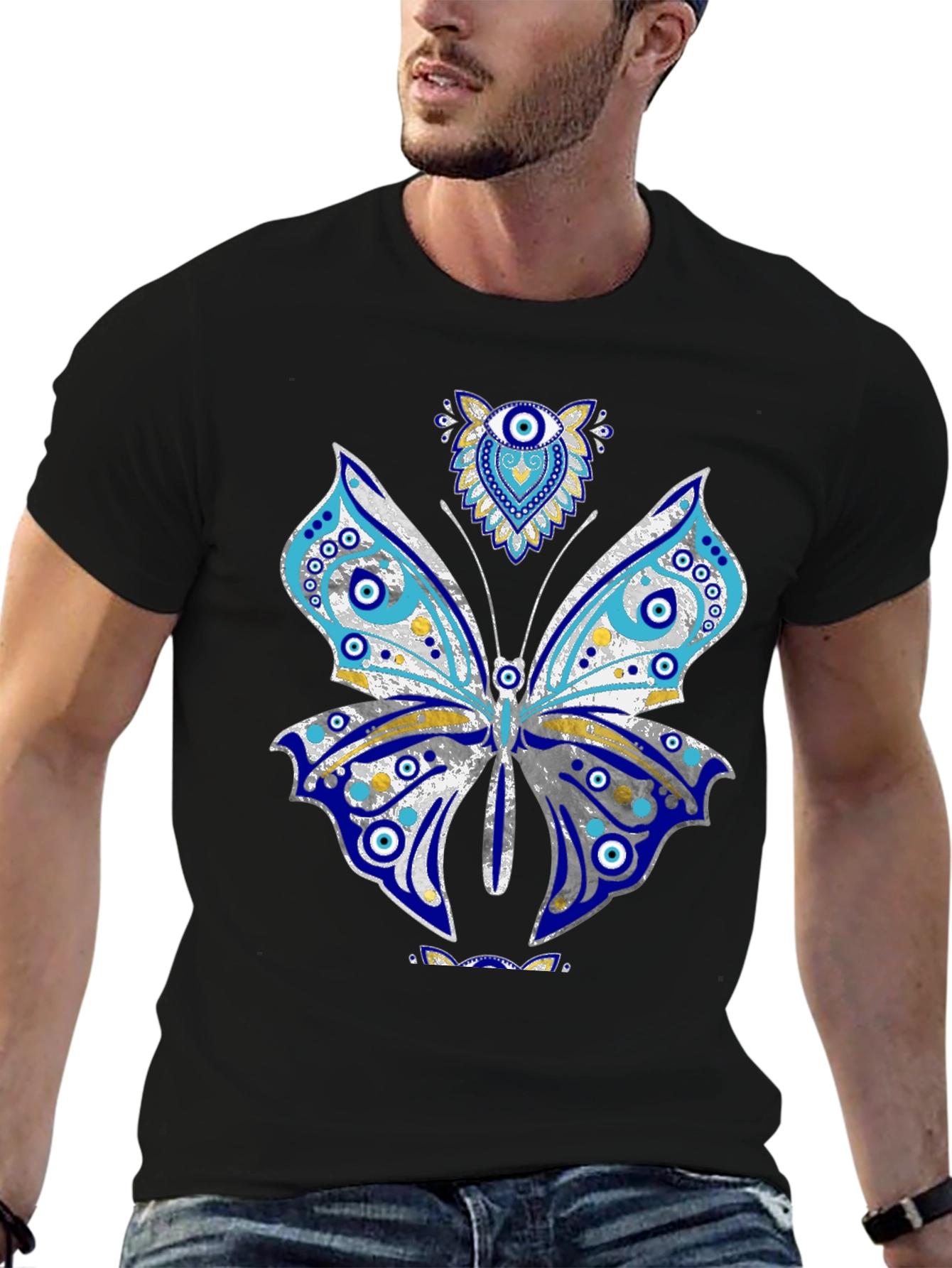 Evil Eye Butterfly Graphic Tee