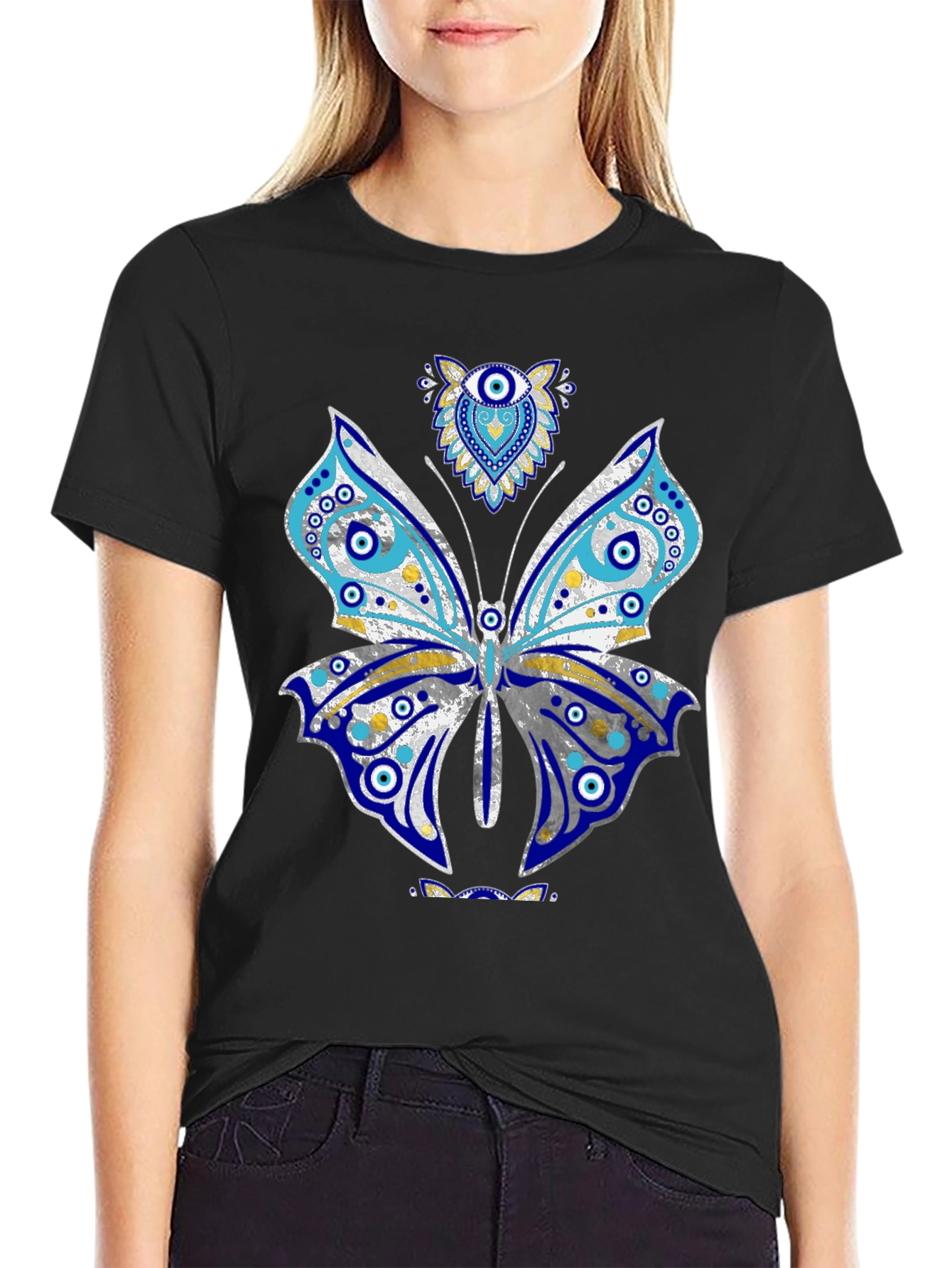 Evil Eye Butterfly Graphic Tee