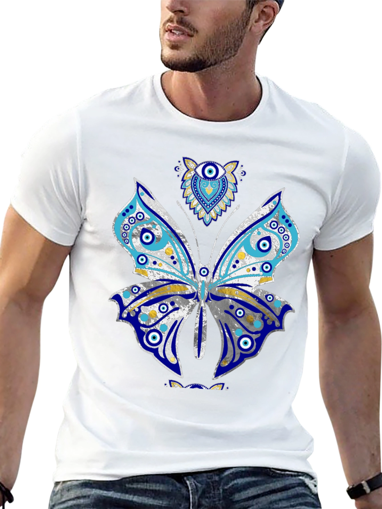 Evil Eye Butterfly Graphic Tee