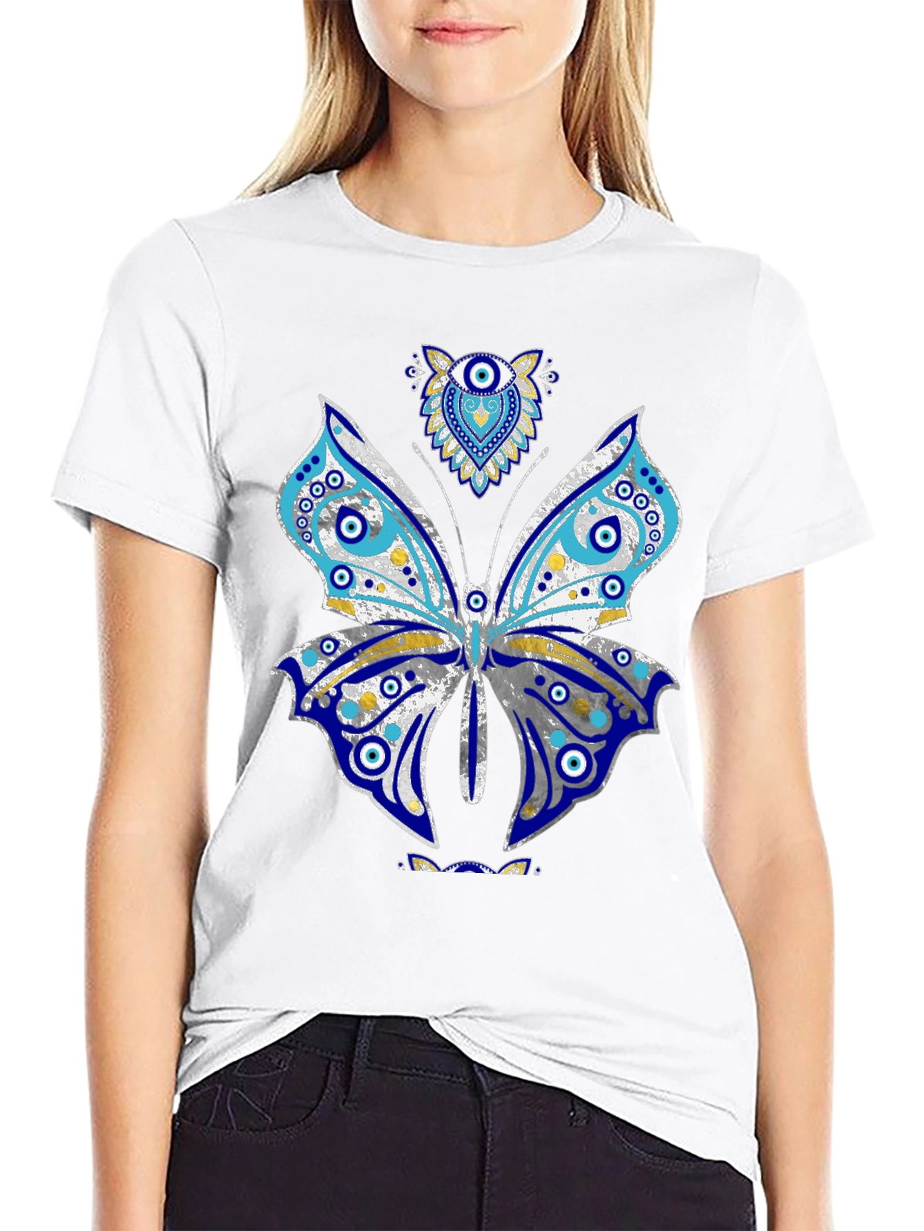 Evil Eye Butterfly Graphic Tee