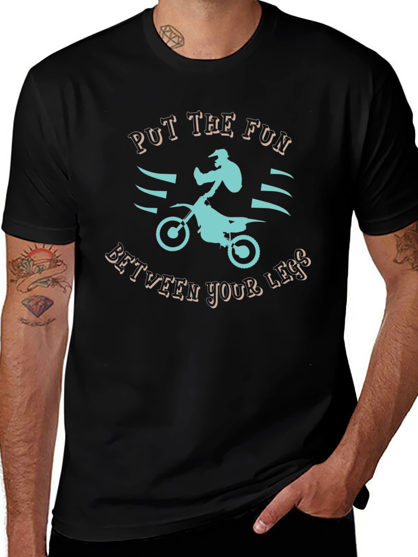 Put the Fun T-Shirt: Motocross Rider Graphic Tee