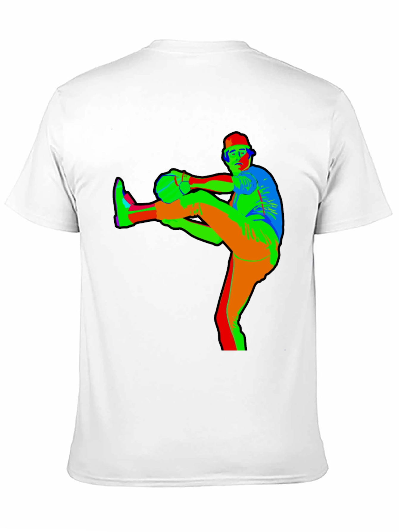 Retro Style Baseball Player Graphic Tee