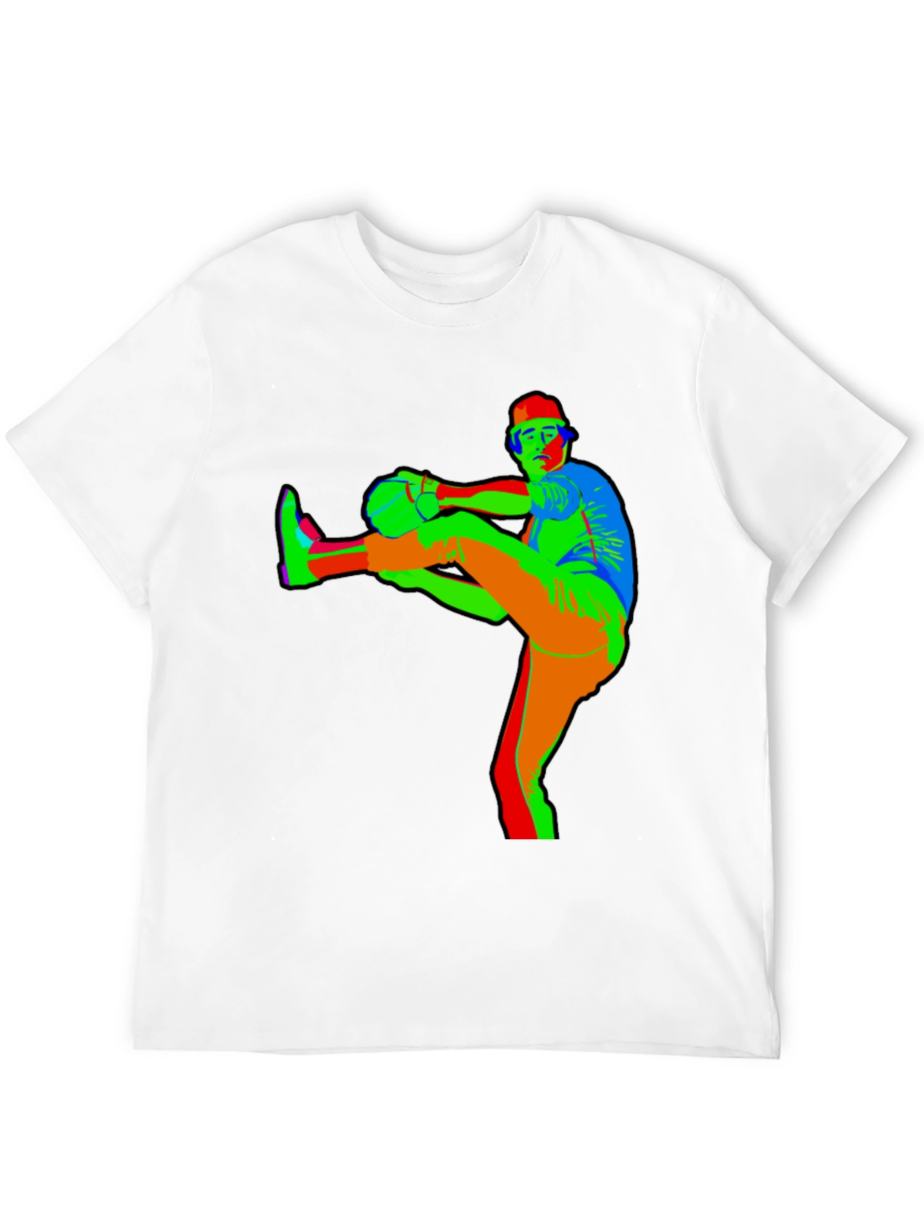 Retro Style Baseball Player Graphic Tee