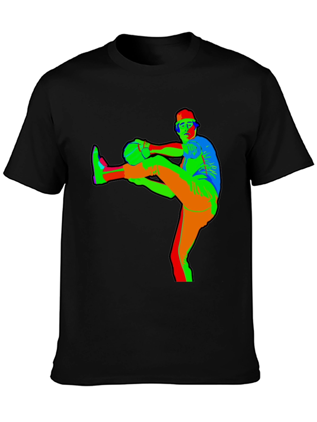 Retro Style Baseball Player Graphic Tee