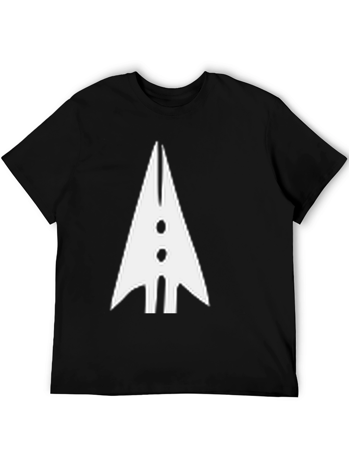 Black T-Shirt with White Arrow Graphic