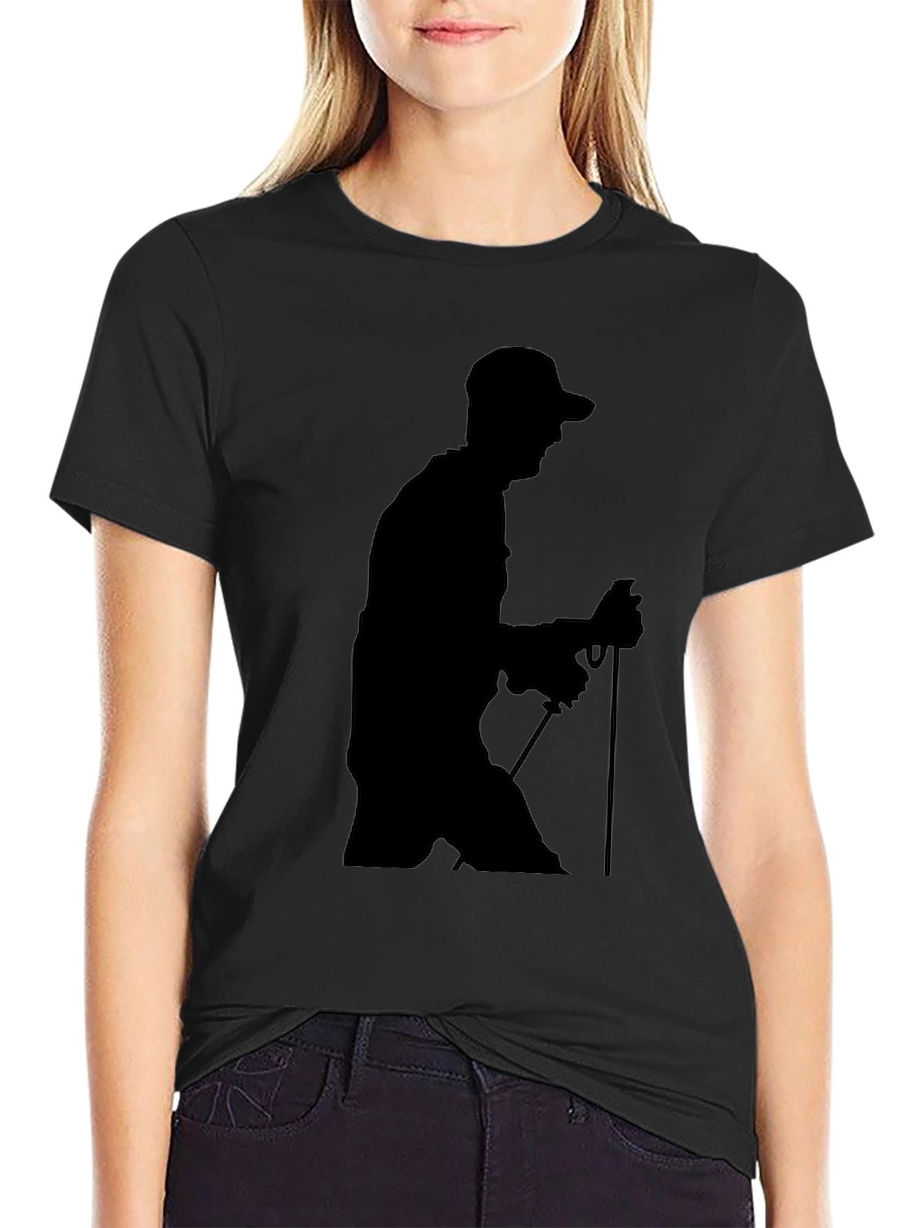 Silhouette Hiker Black T-Shirt