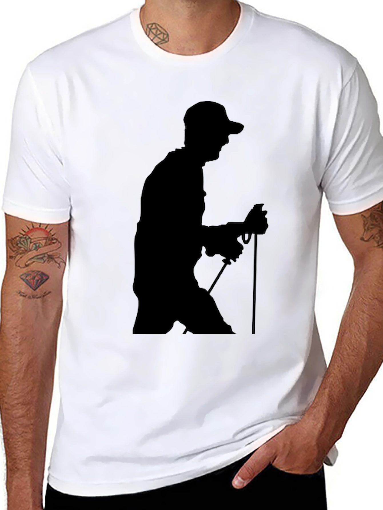 Silhouette Hiker Black T-Shirt