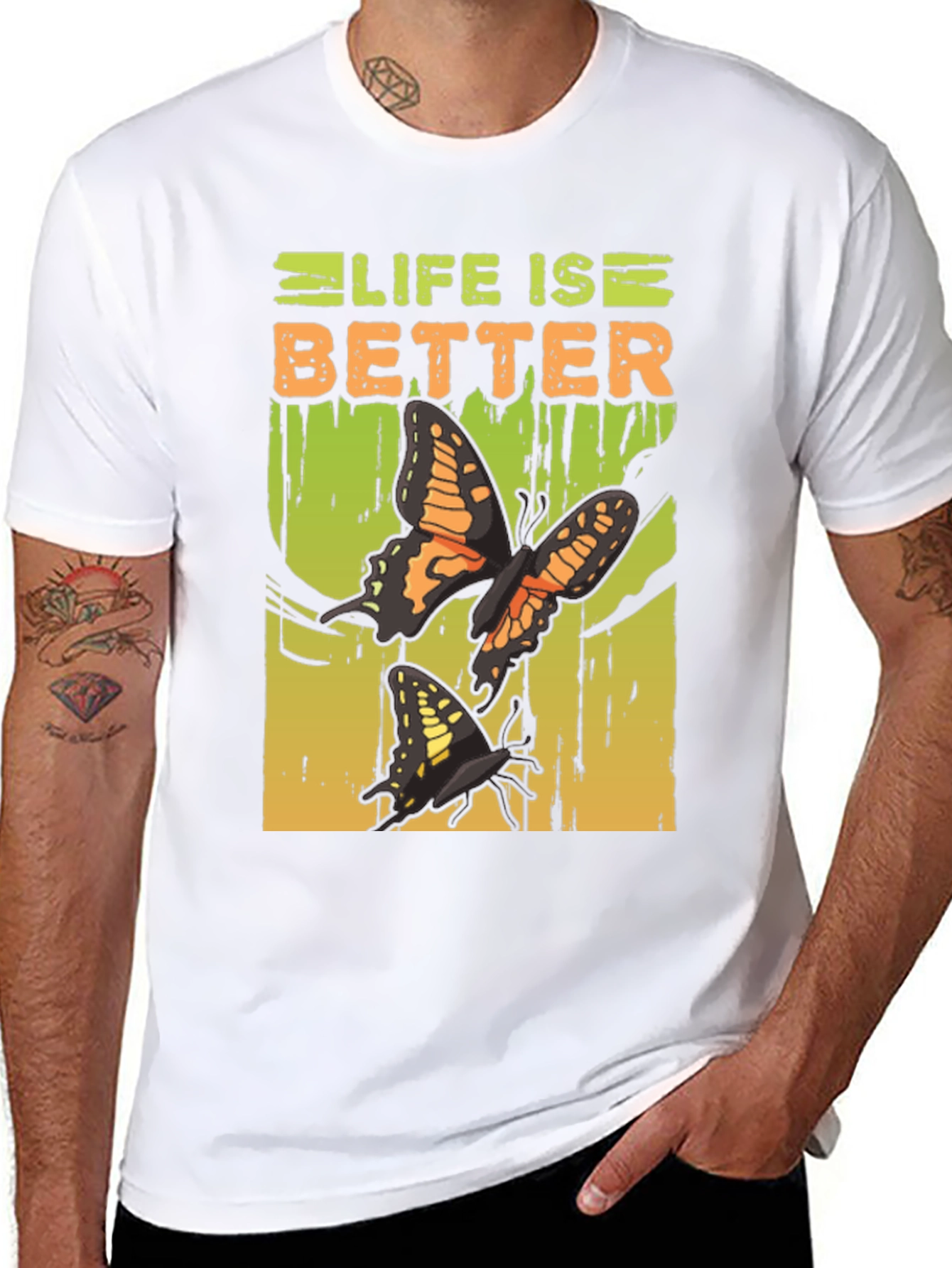 Life is Better Butterfly Graphic T-Shirt