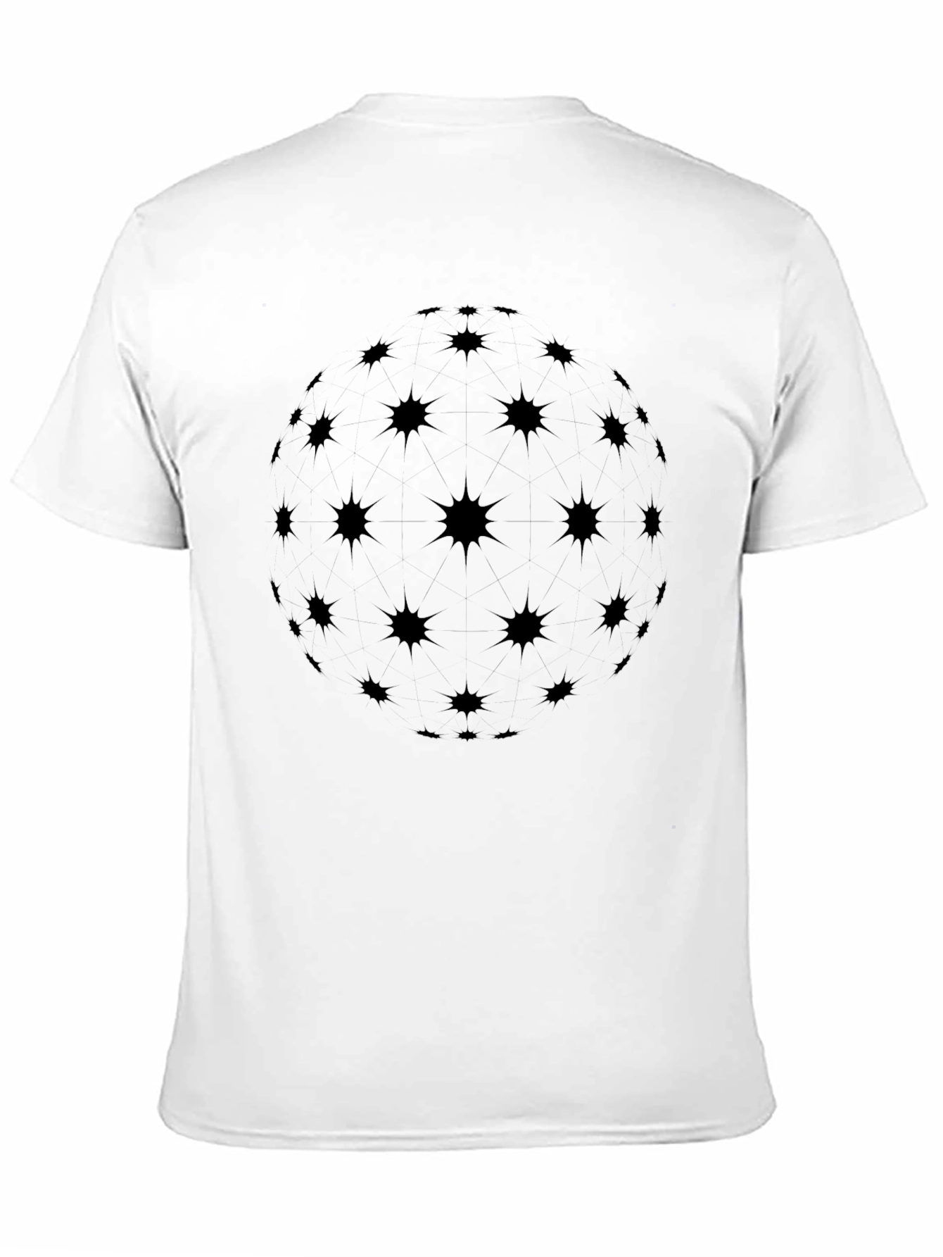 Modern Black Sphere Star T-Shirt
