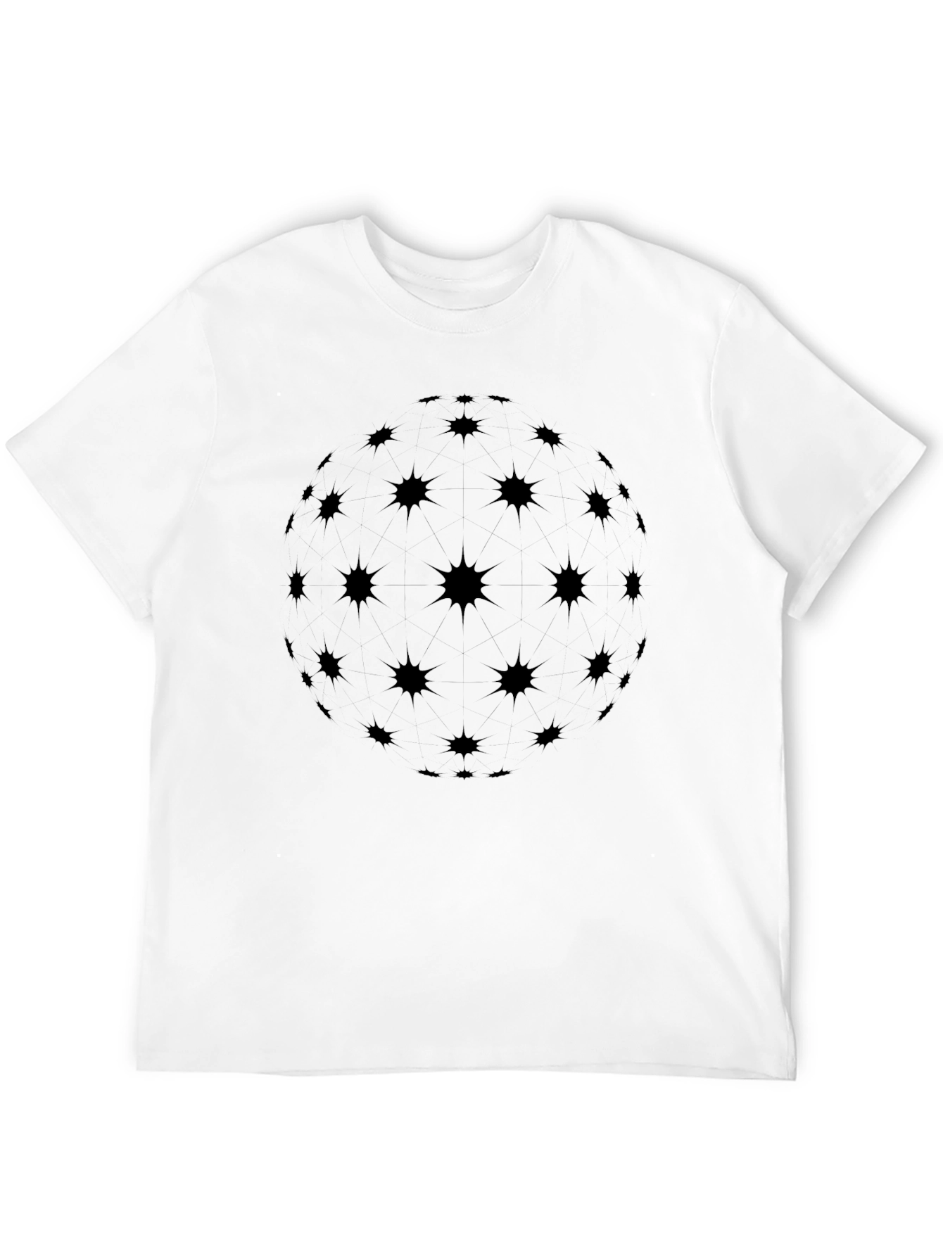 Modern Black Sphere Star T-Shirt