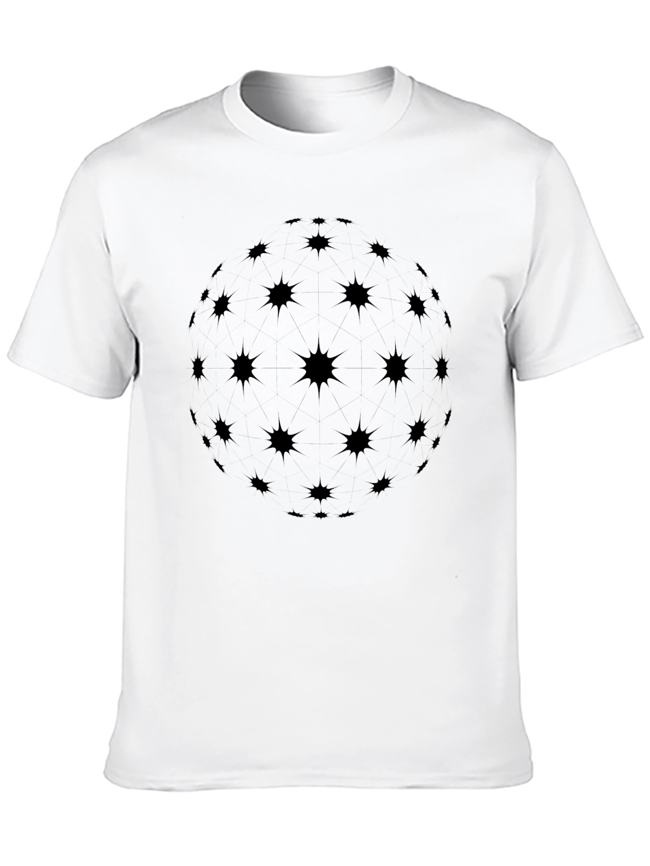 Modern Black Sphere Star T-Shirt