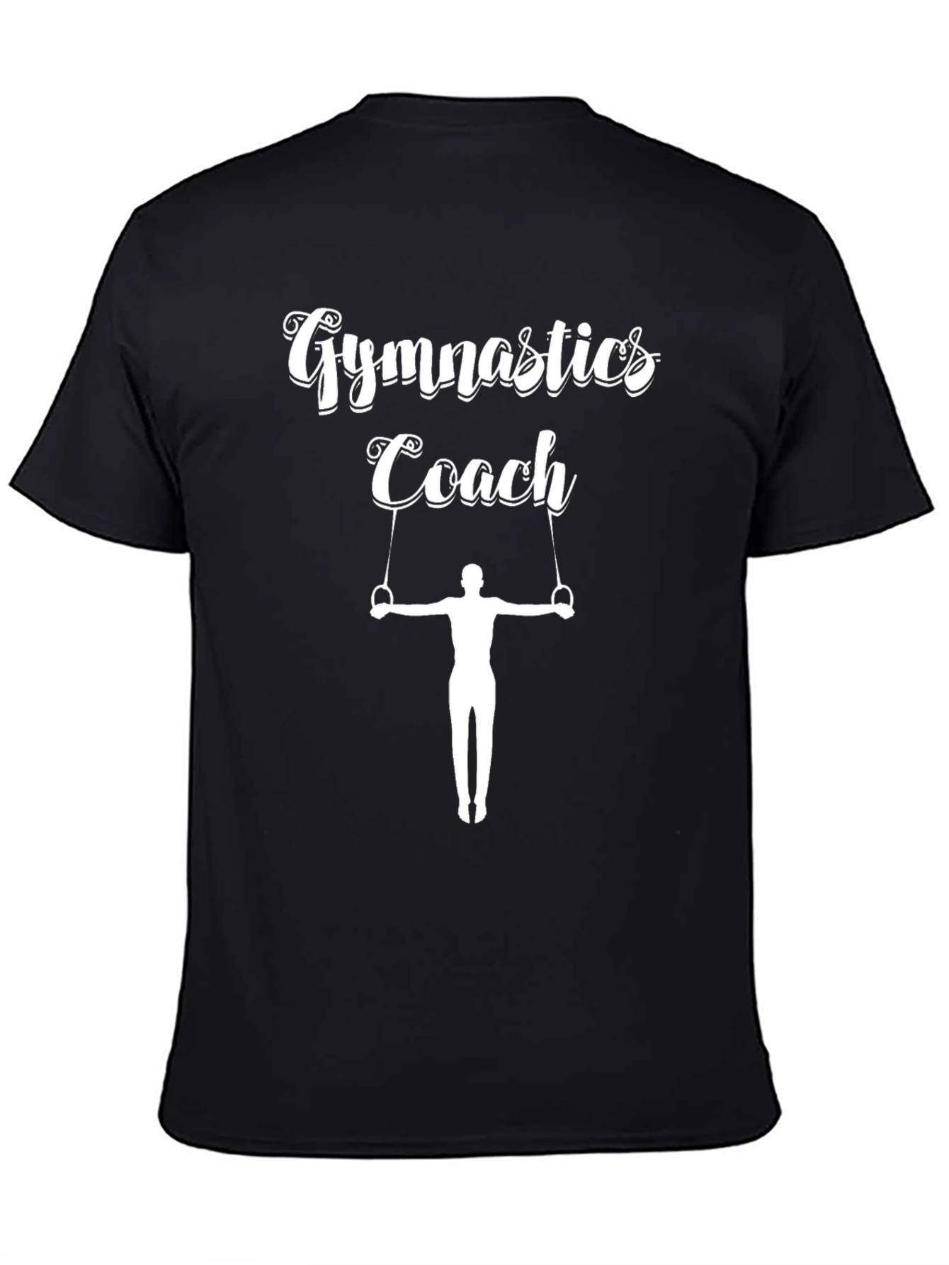 Gymnastics Coach T-Shirt - Rings Design