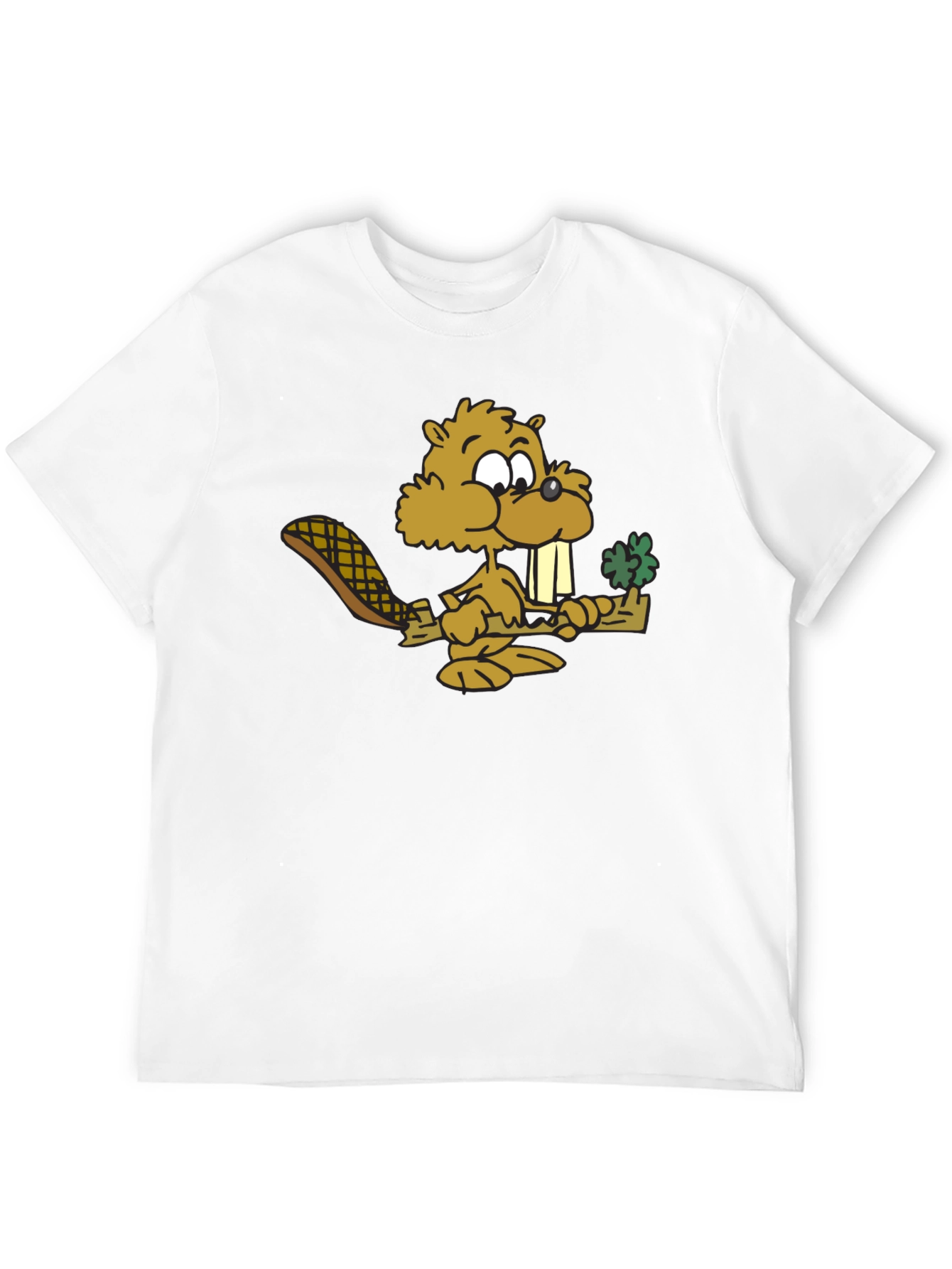 Funny Beaver Graphic Tee - Black Cotton T-Shirt