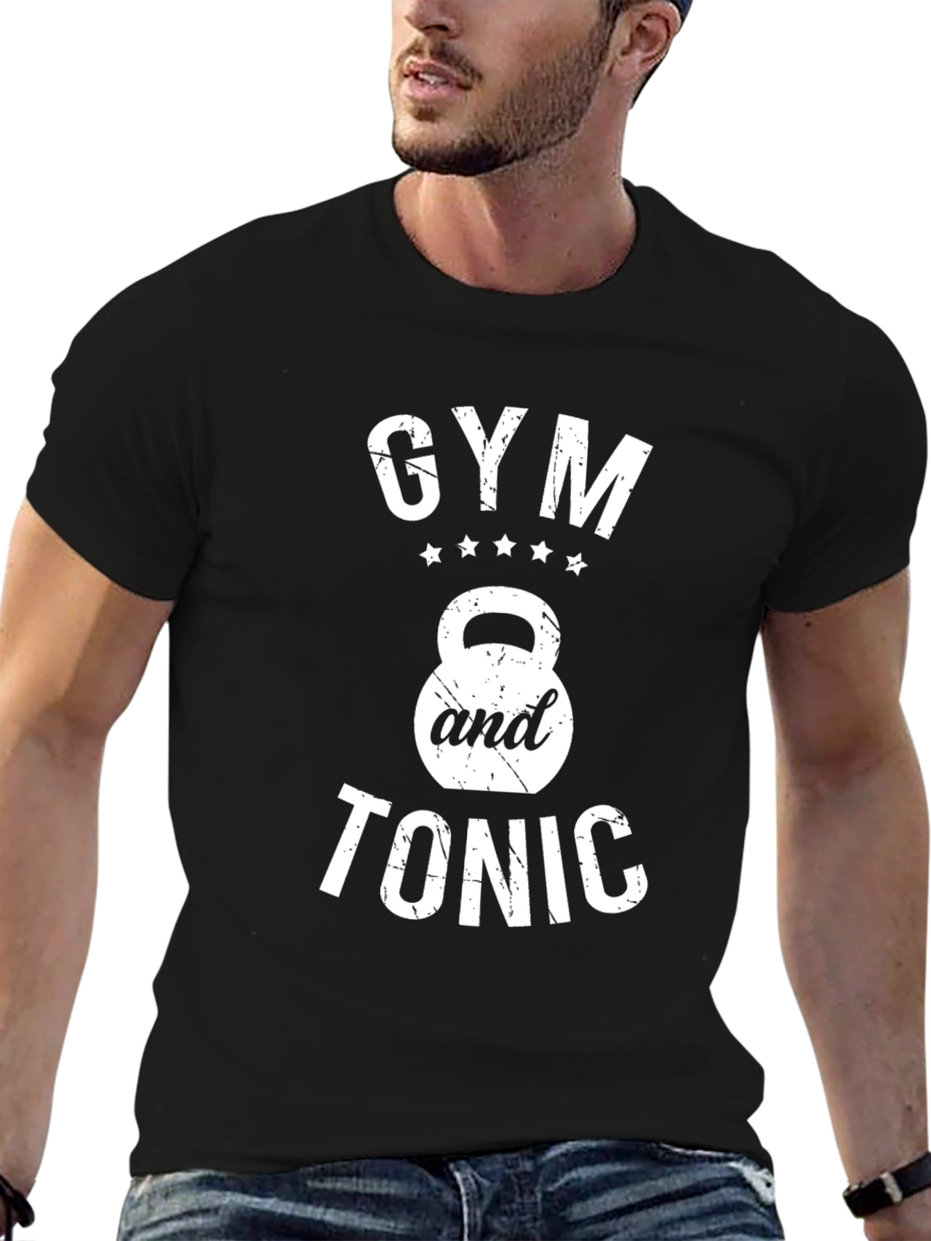 Gym and Tonic Black Graphic T-Shirt