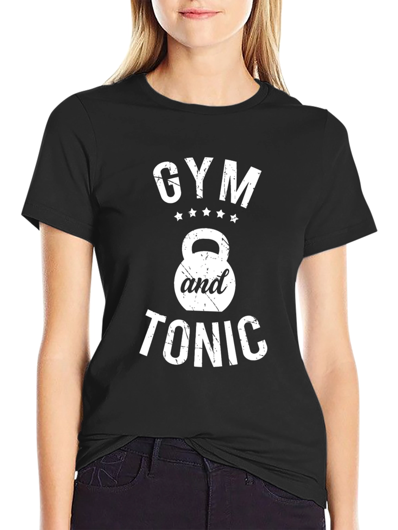Gym and Tonic Black Graphic T-Shirt