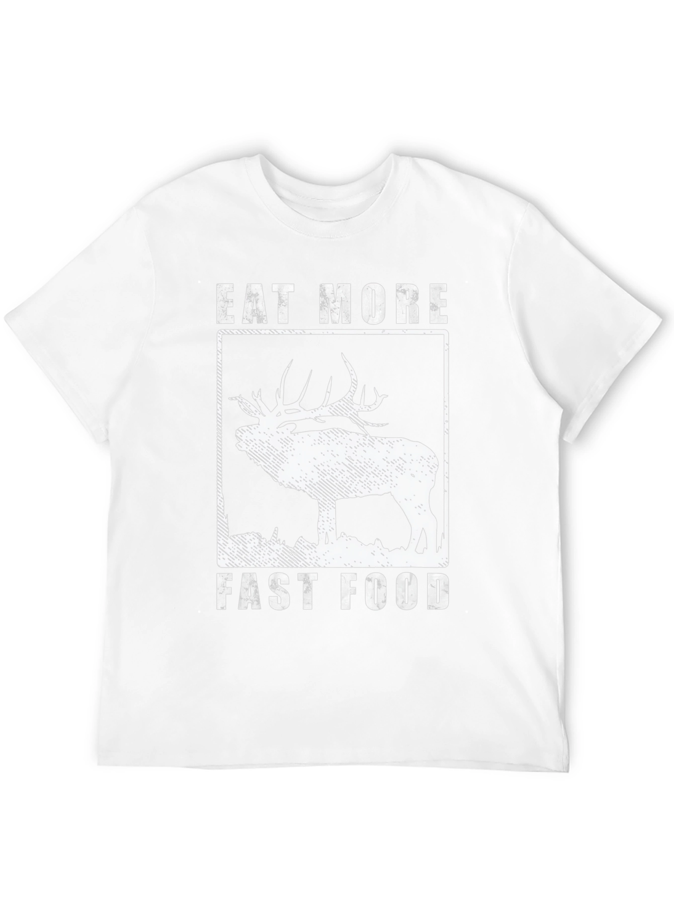 Eat More Fast Food Deer Graphic T-Shirt