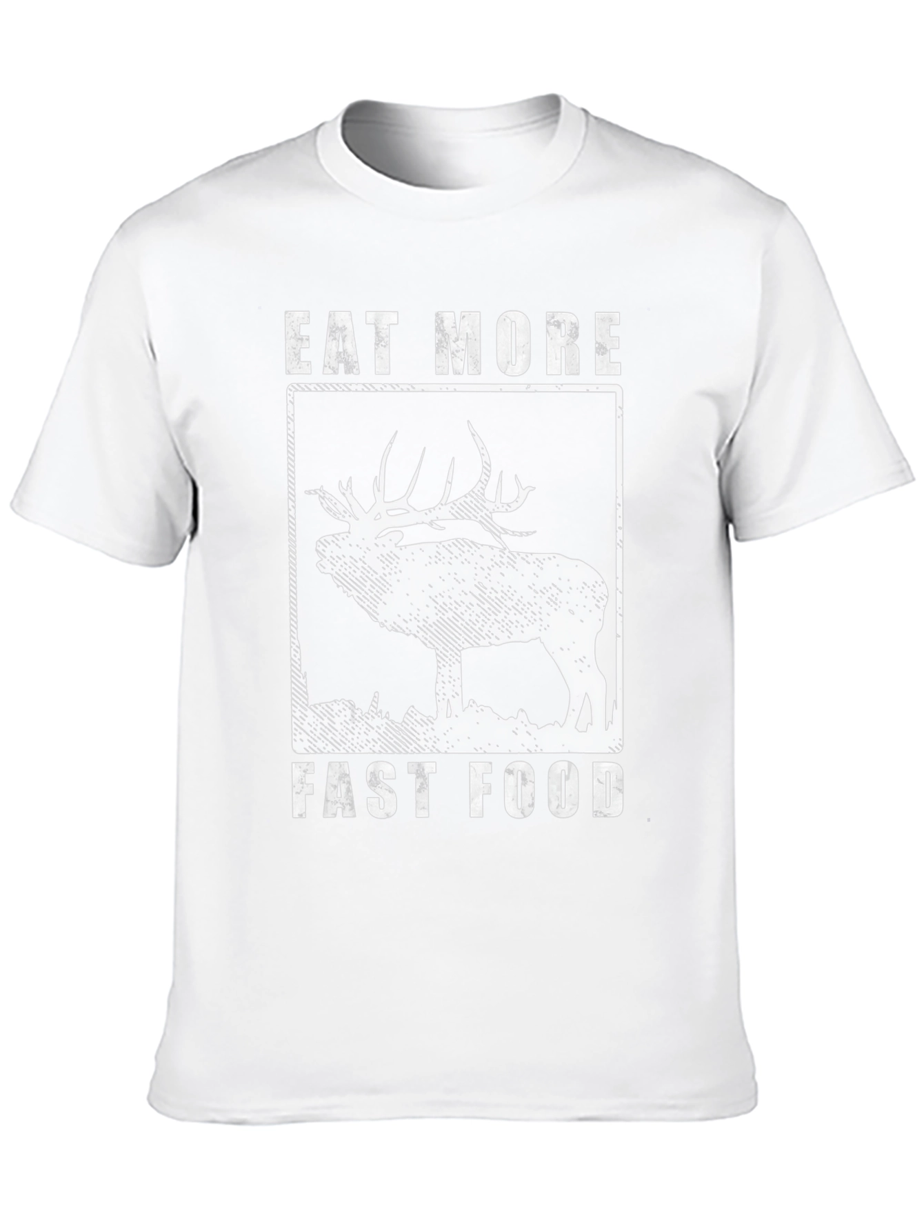 Eat More Fast Food Deer Graphic T-Shirt