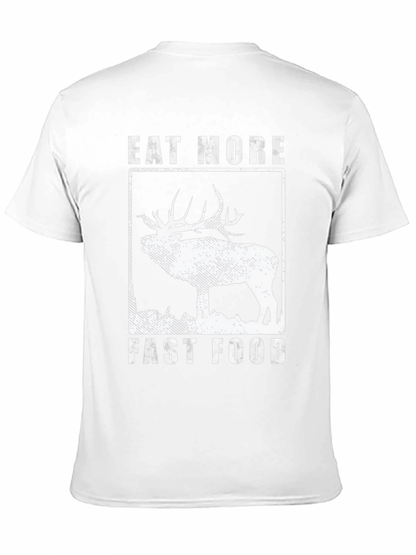 Eat More Fast Food Deer Graphic T-Shirt