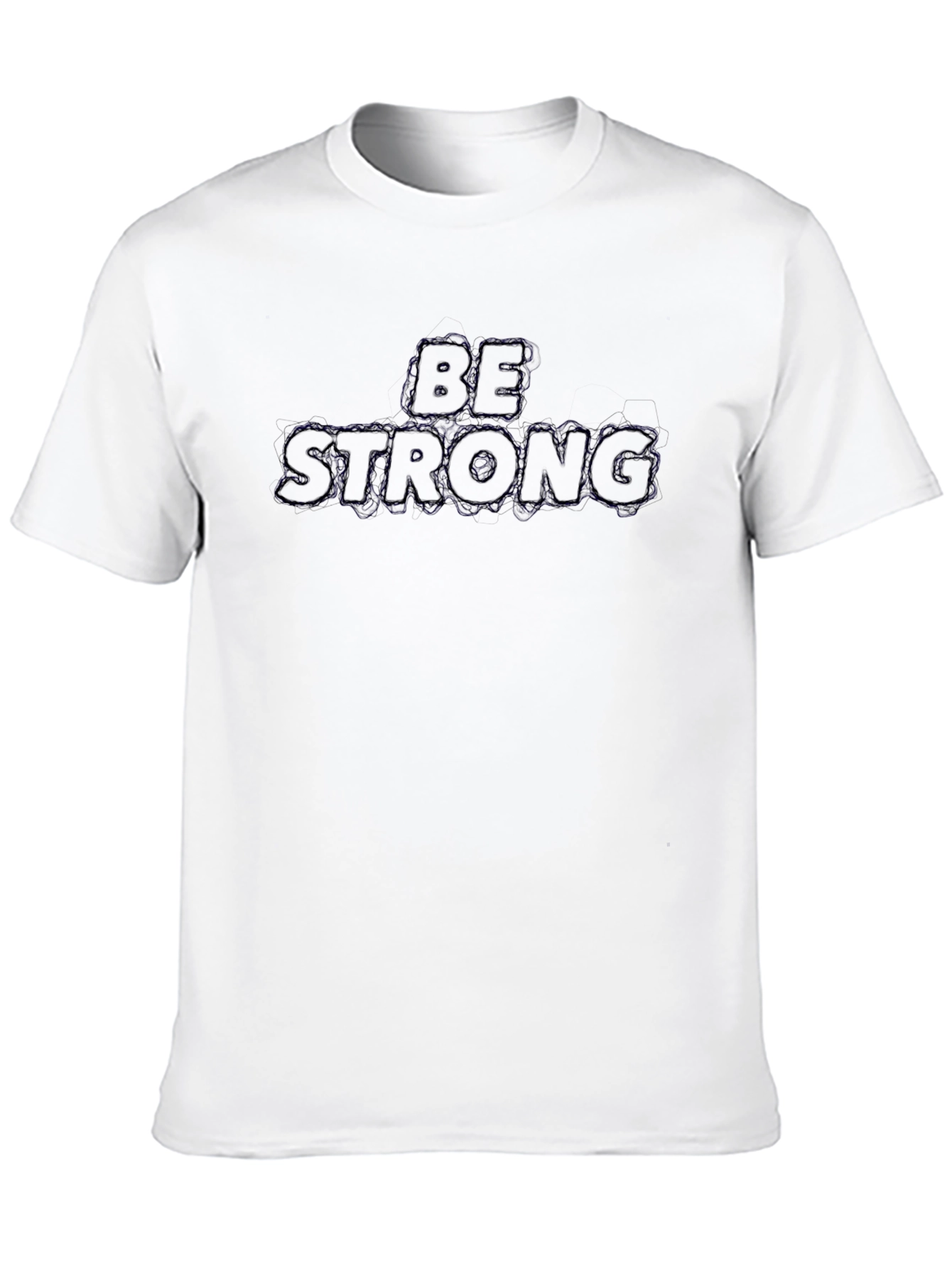 Be Strong Black Graphic T-Shirt