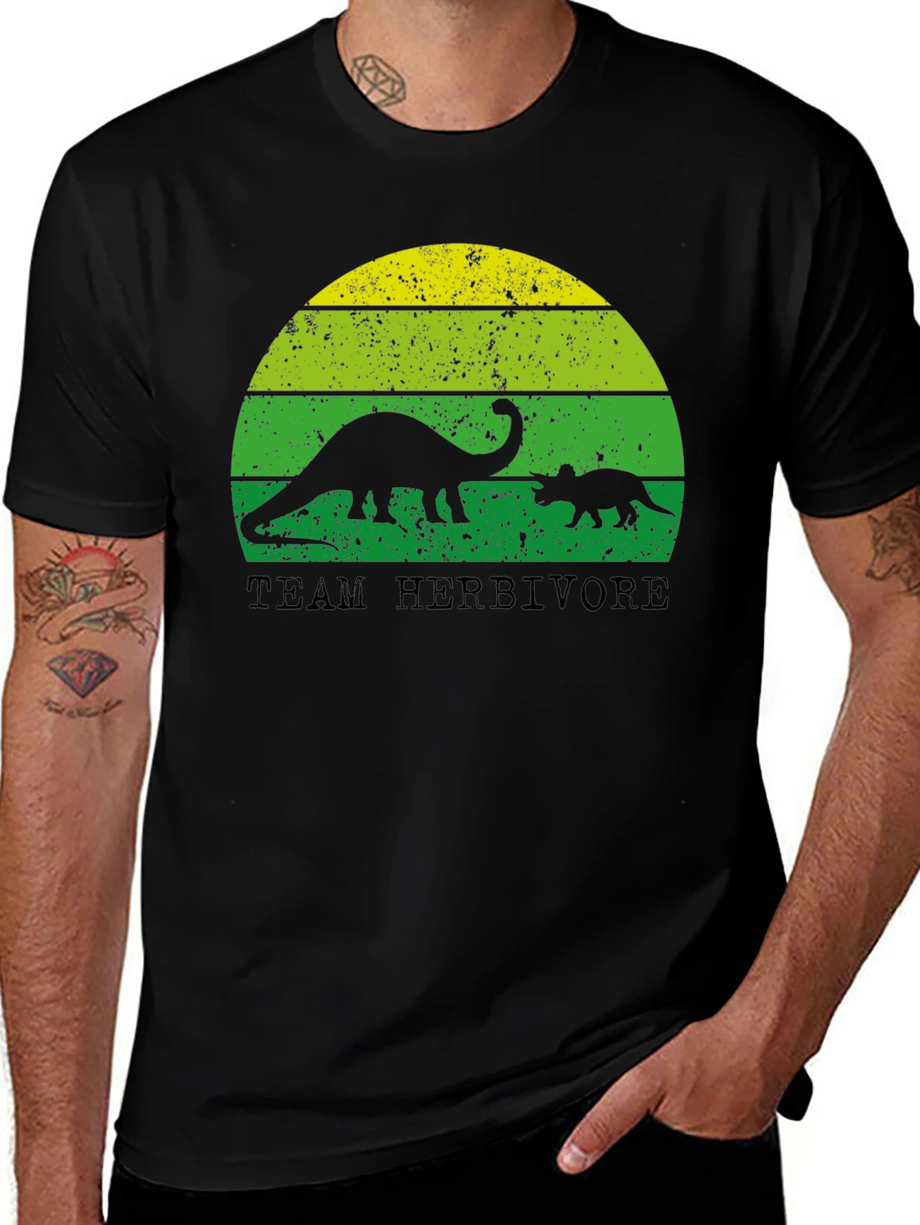 Team Herbivore Dinosaur Graphic T-Shirt