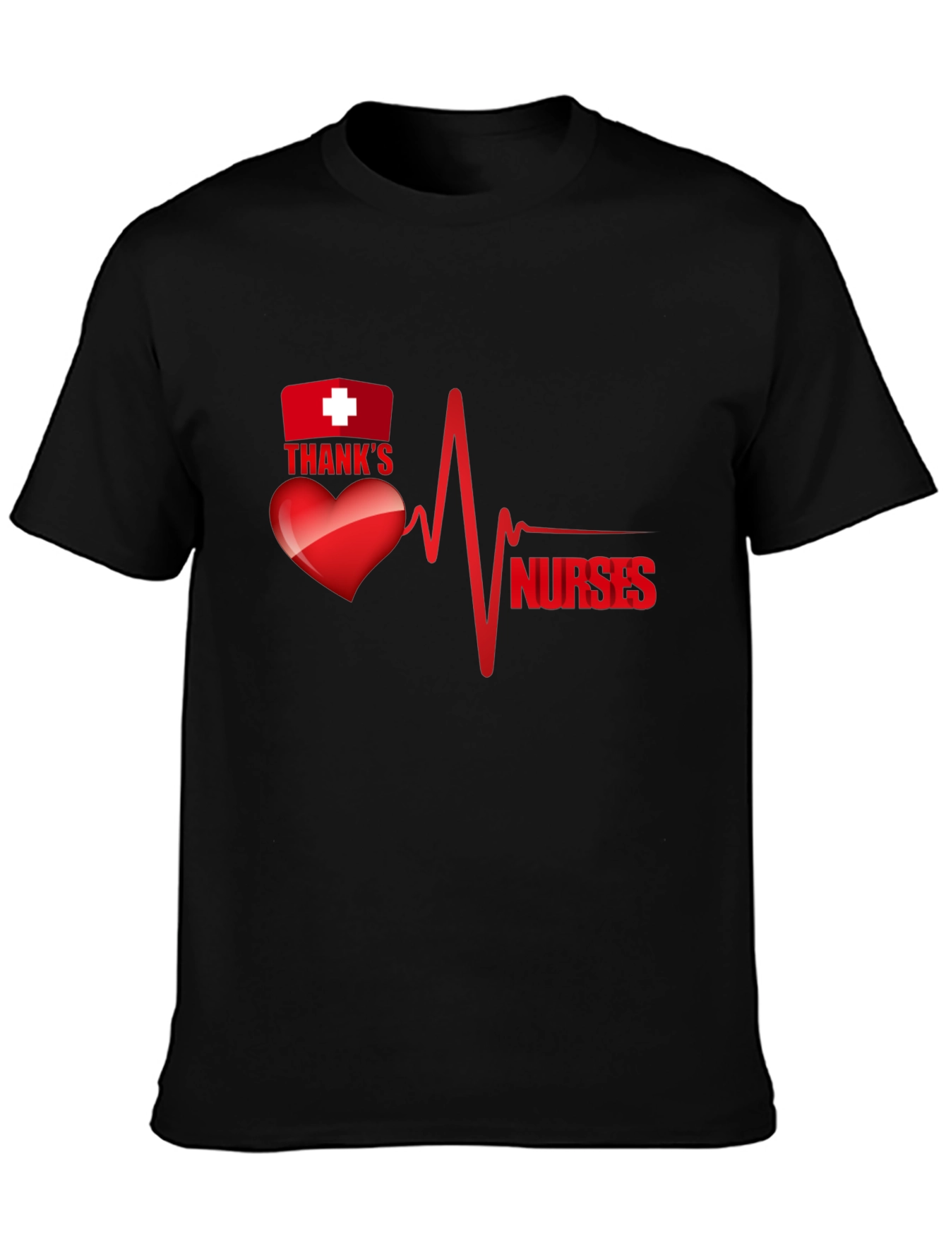 Thank You Nurses Graphic Tee - Heartbeat Design
