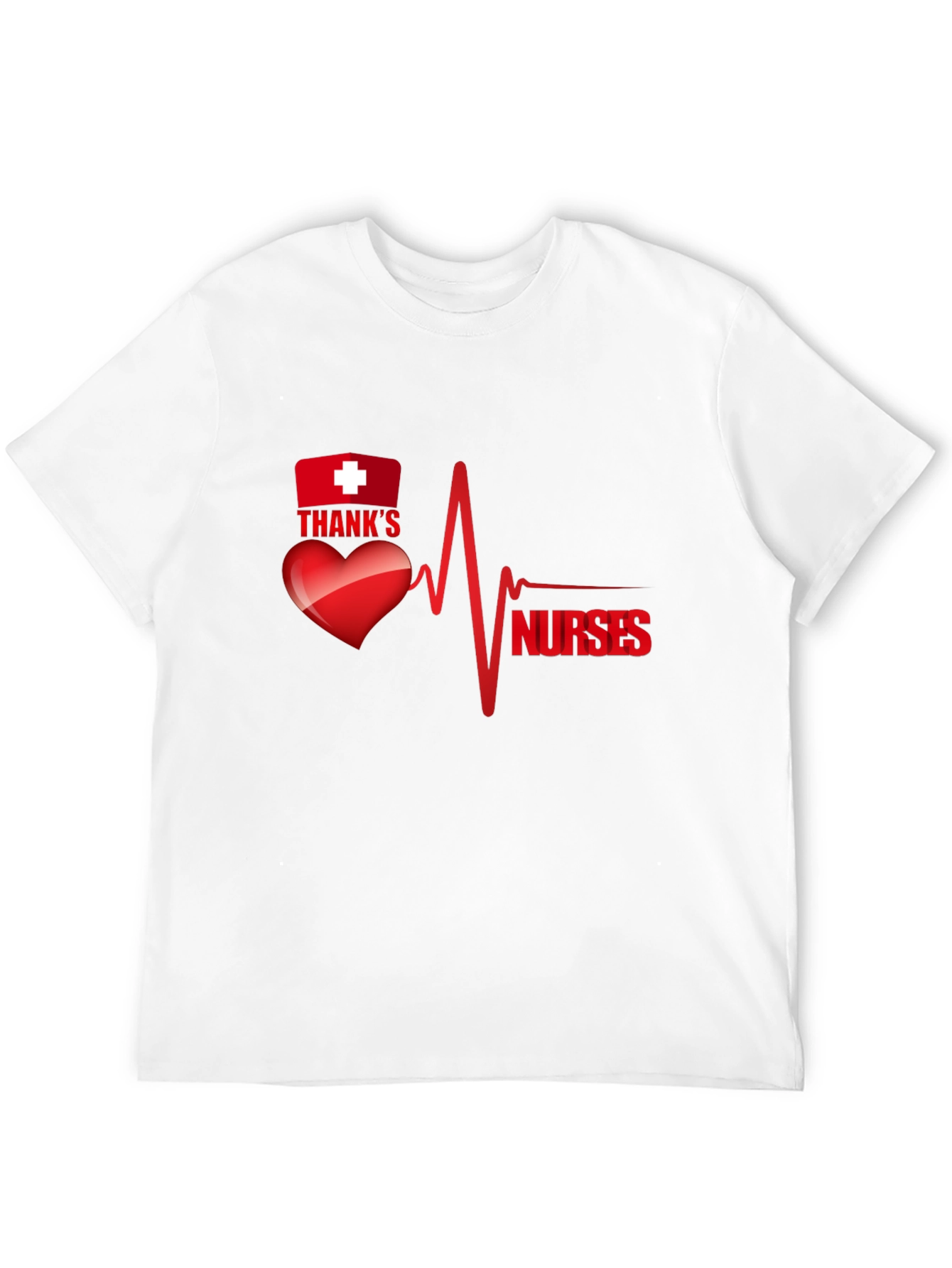 Thank You Nurses Graphic Tee - Heartbeat Design