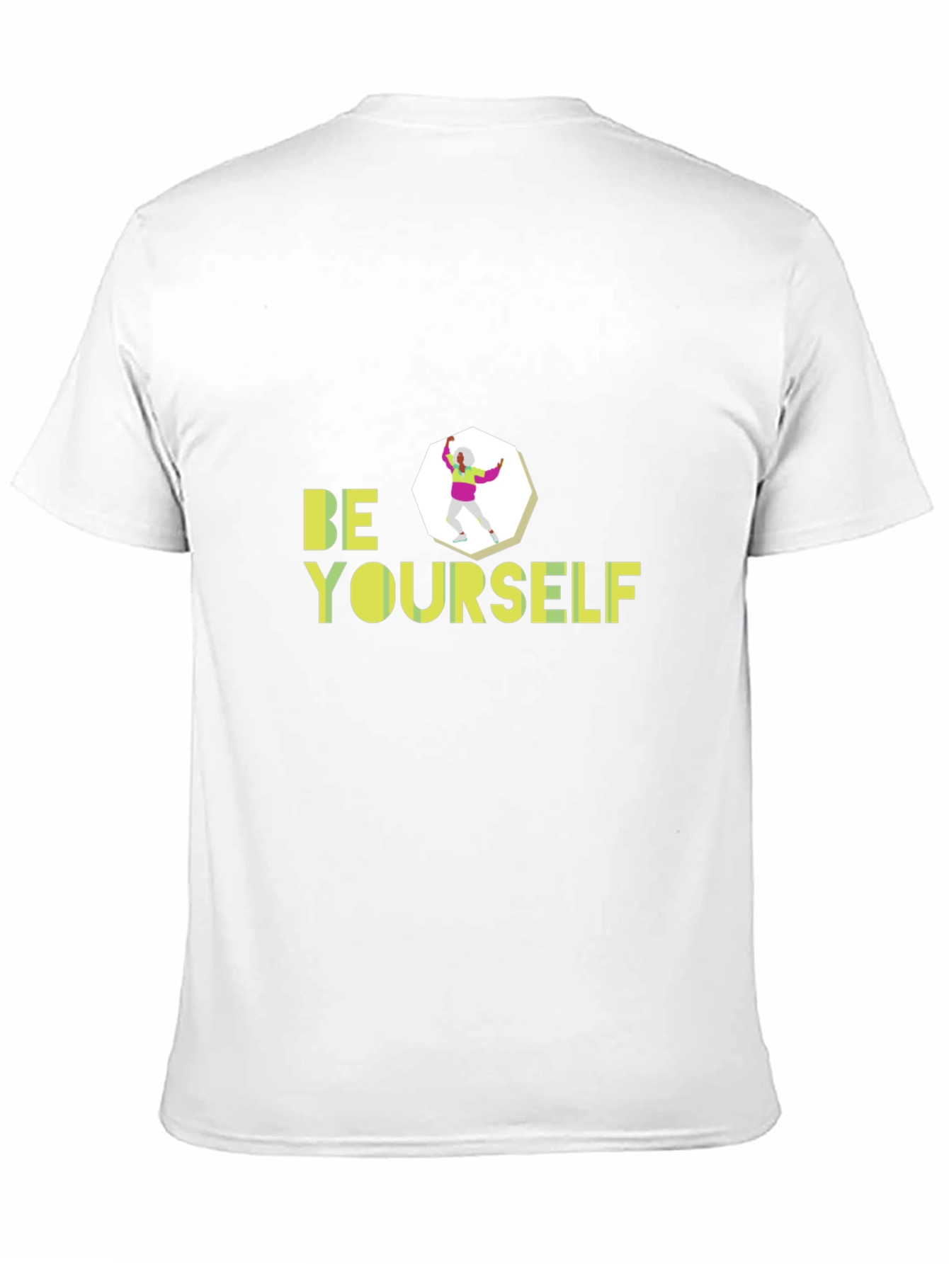 Be Yourself Graphic Tee - Black Cotton Blend Shirt