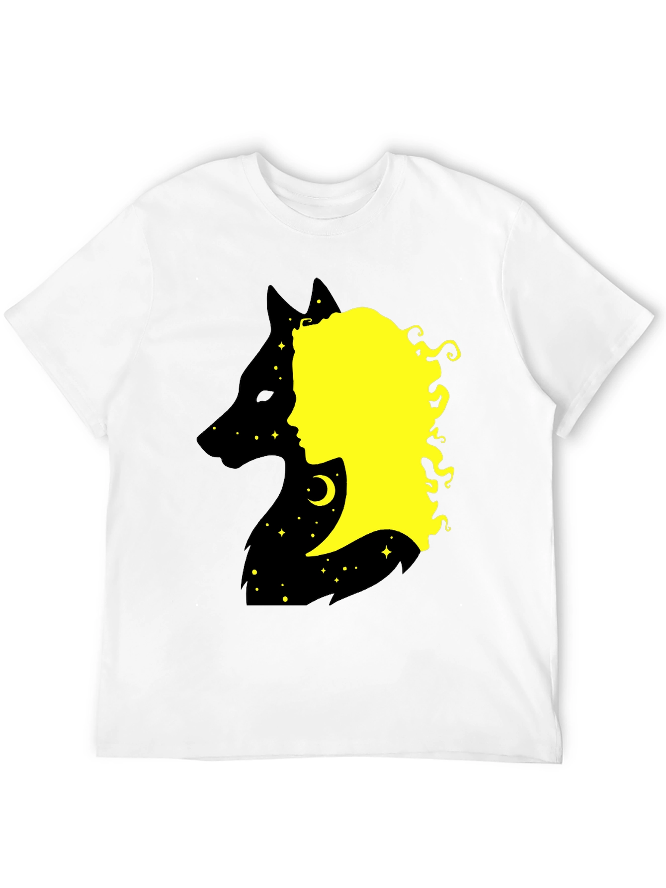 Wolf Girl Graphic T-Shirt - Black