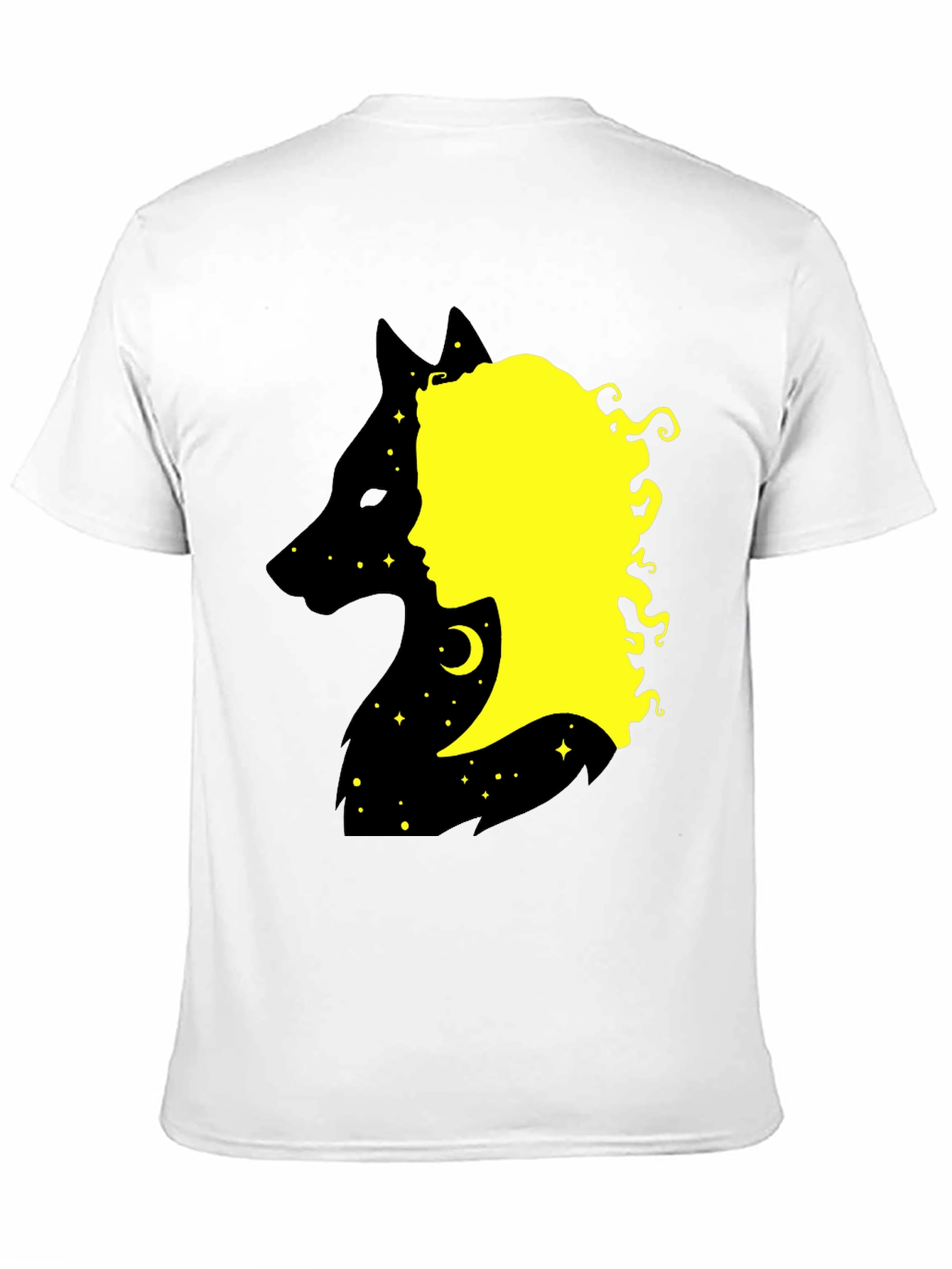 Wolf Girl Graphic T-Shirt - Black