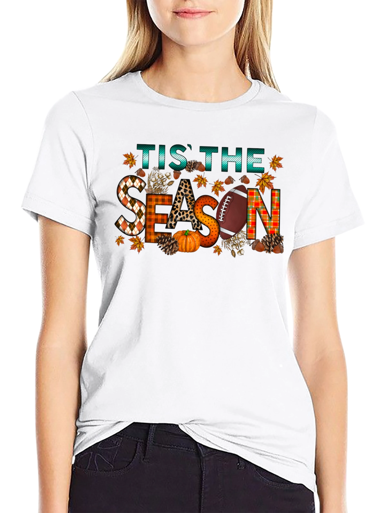 Tis the Season Autumn Football T-Shirt