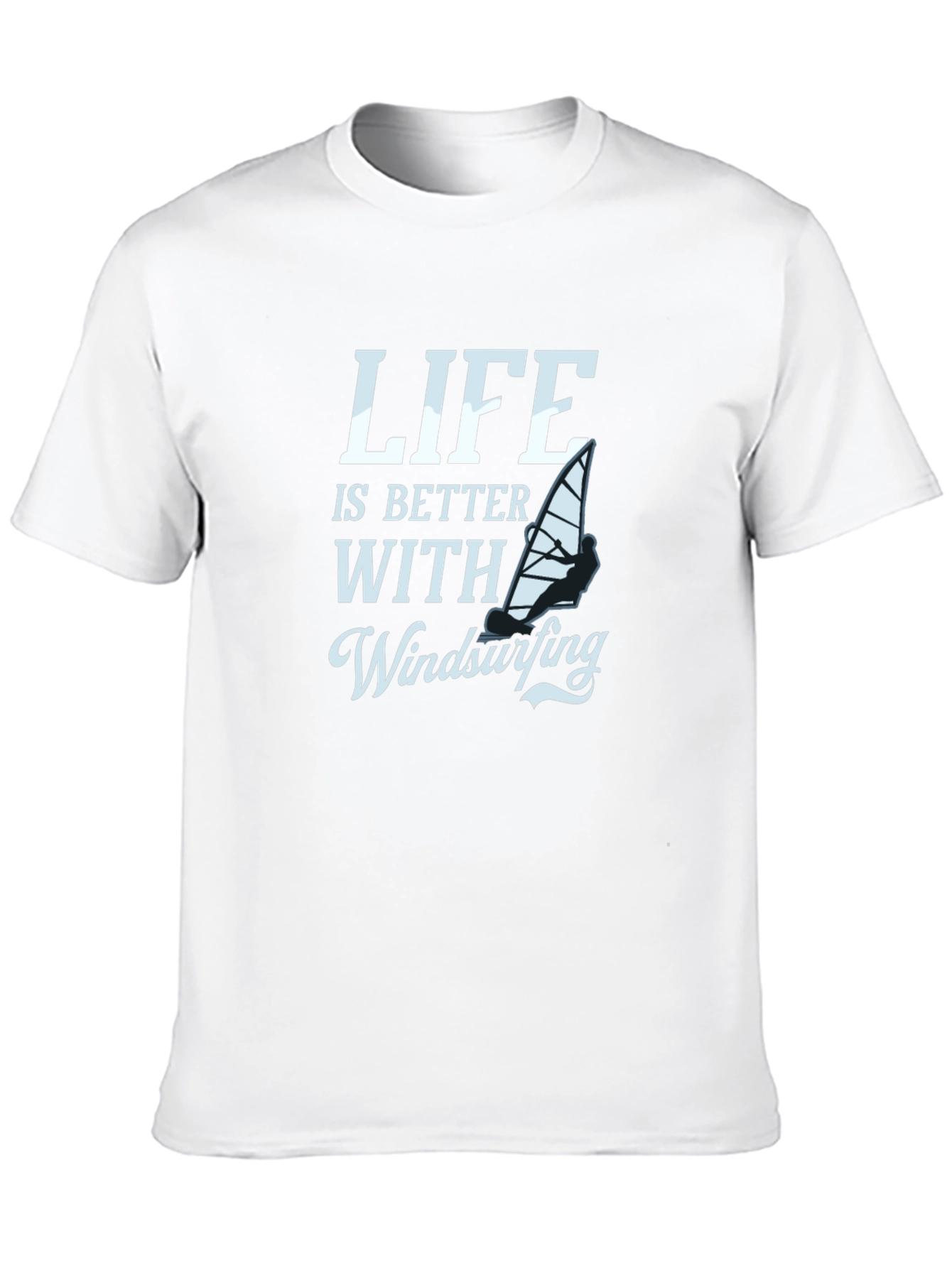Life is Better with Windsurfing Black T-Shirt