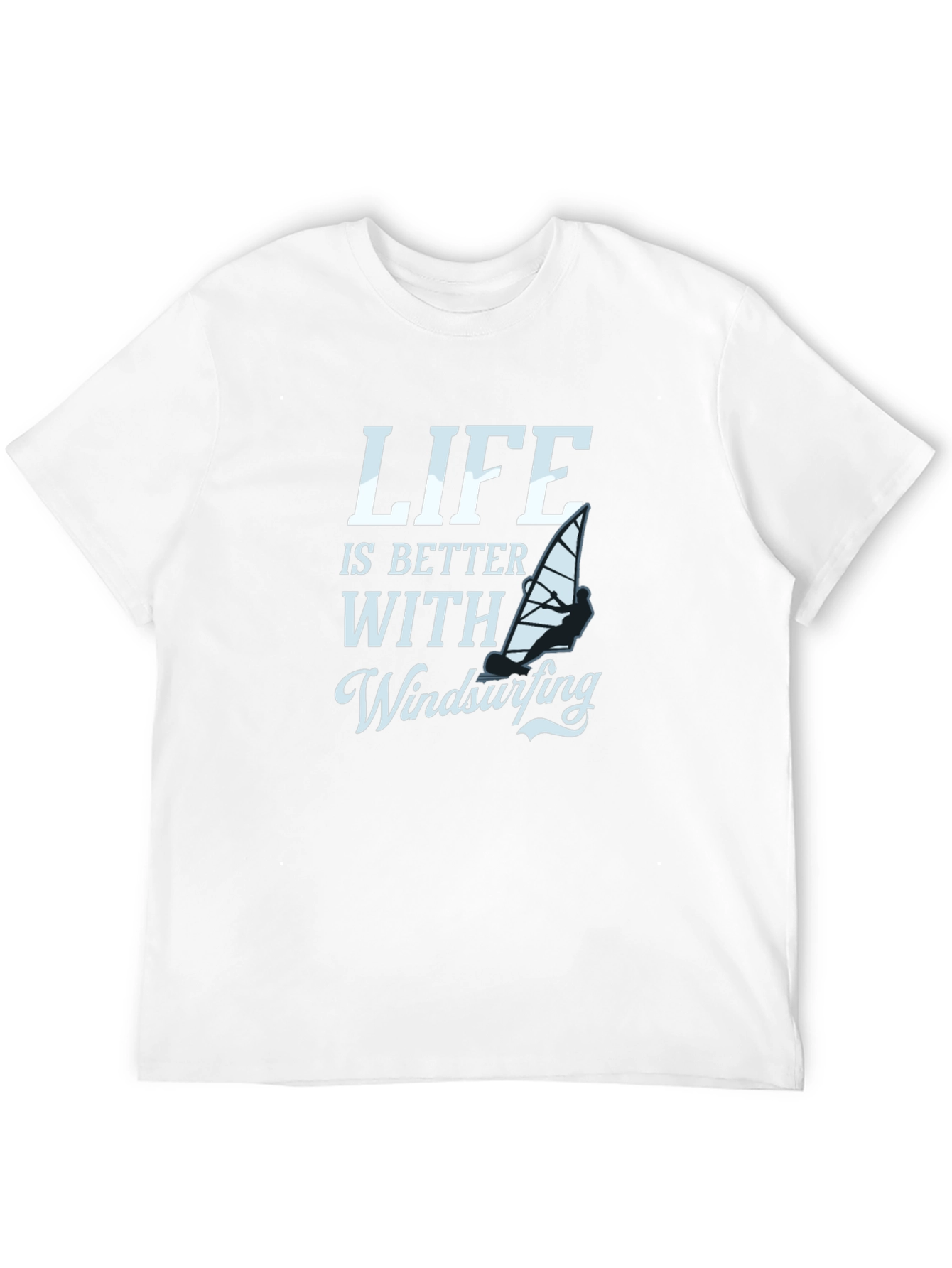 Life is Better with Windsurfing Black T-Shirt