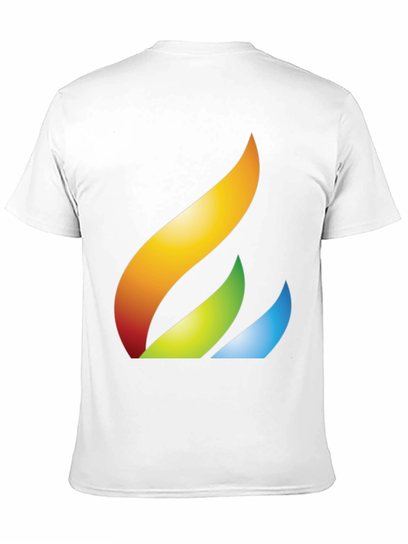 Abstract Flame Graphic Tee - Black Cotton Casual T-Shirt