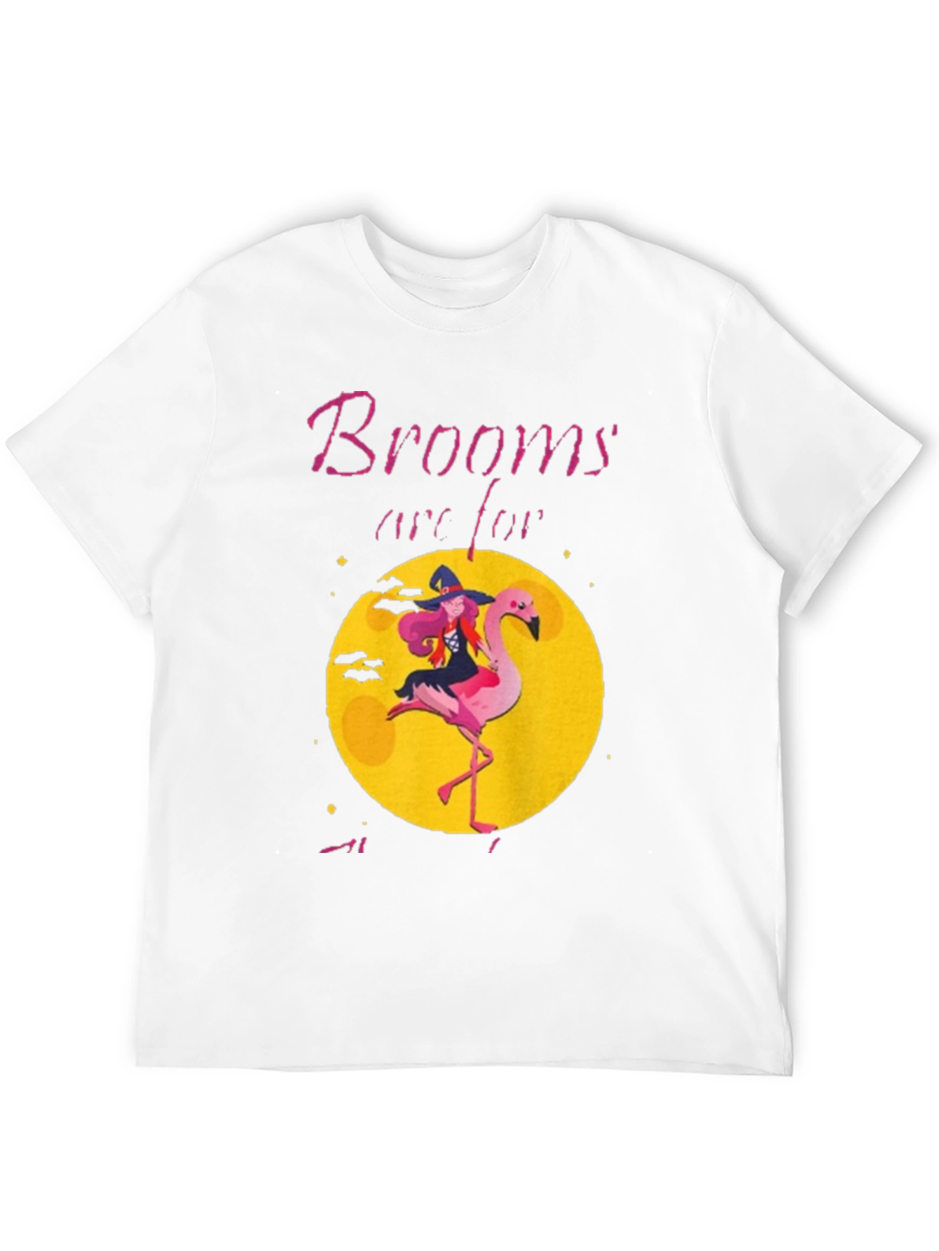 Witch Flamingo Graphic Tee - Halloween Humor