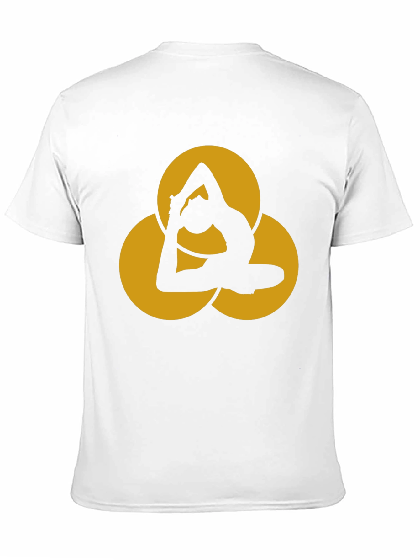 Yoga Pose Graphic Tee - Black Cotton Blend T-Shirt