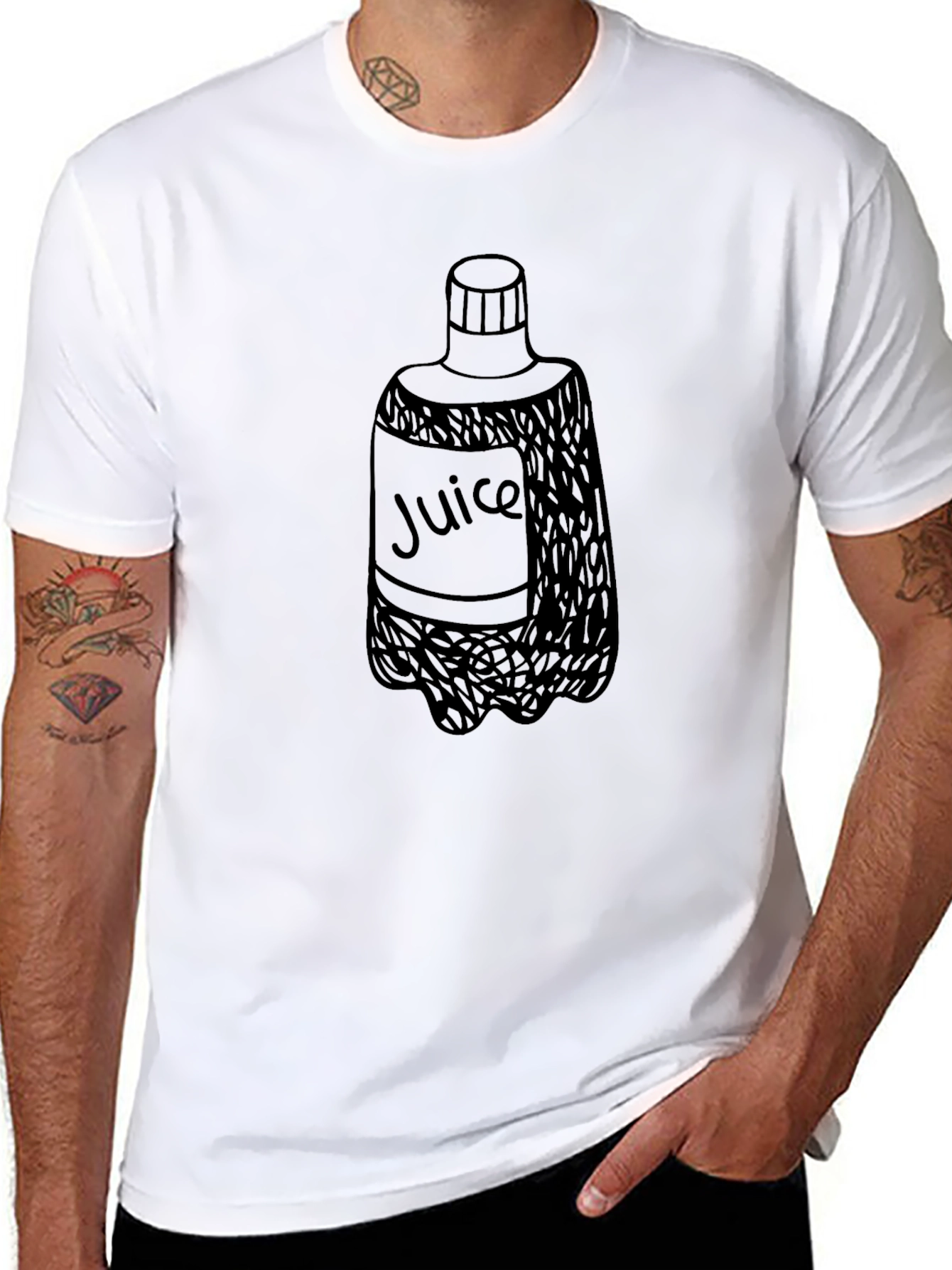 Juice Bottle Graphic Tee - Black T-Shirt