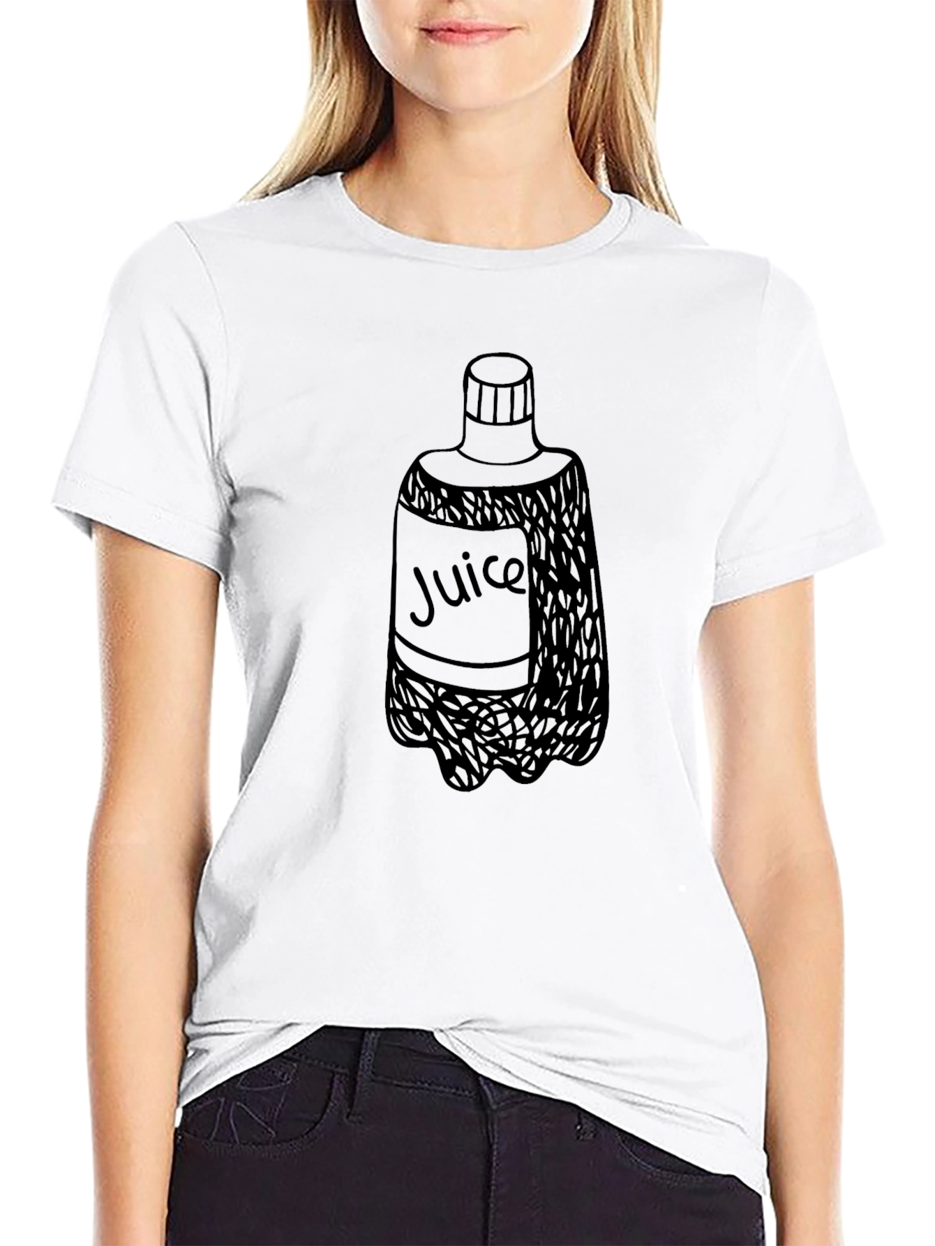 Juice Bottle Graphic Tee - Black T-Shirt