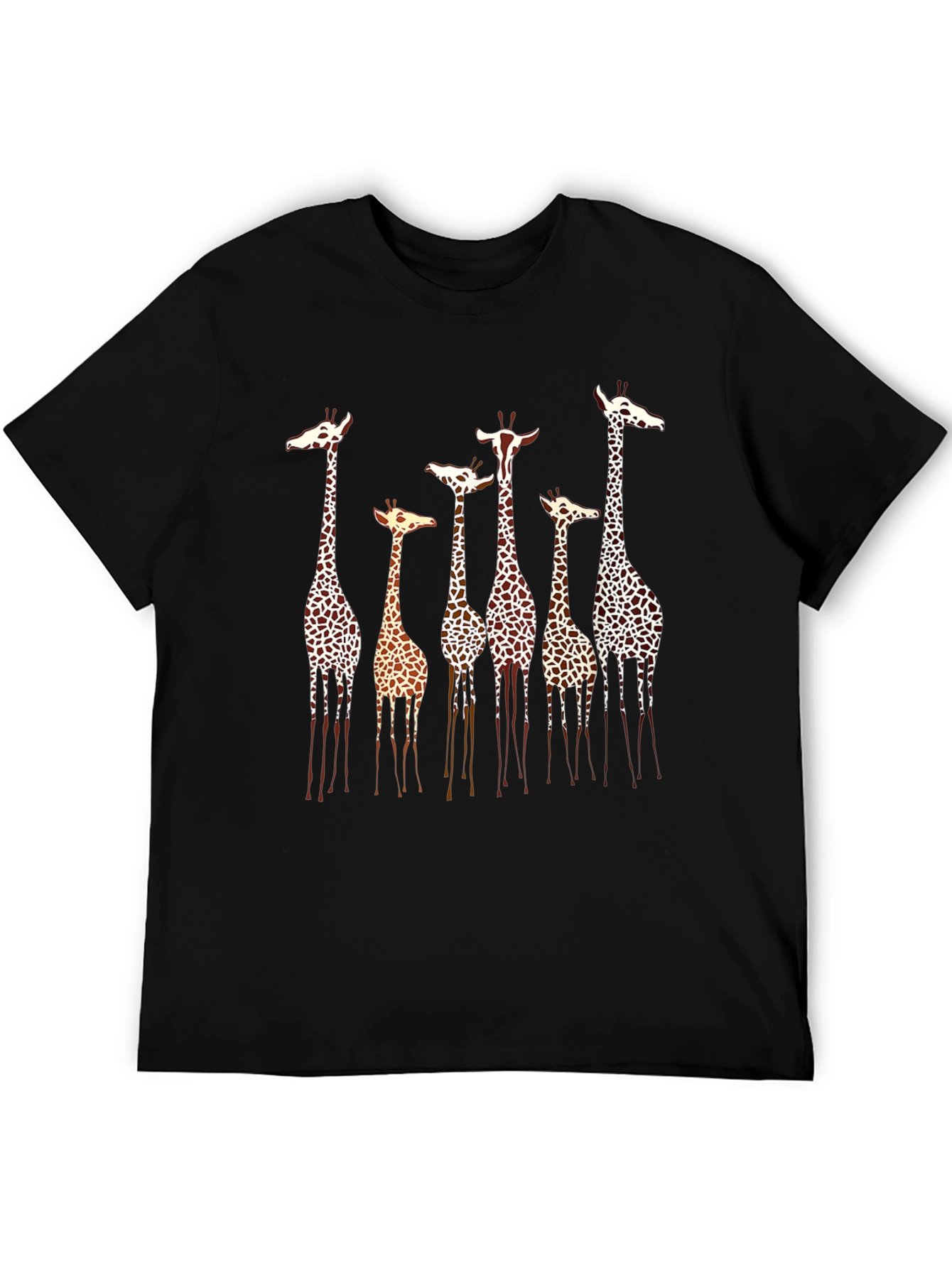 Giraffe Print Crew Neck T-Shirt