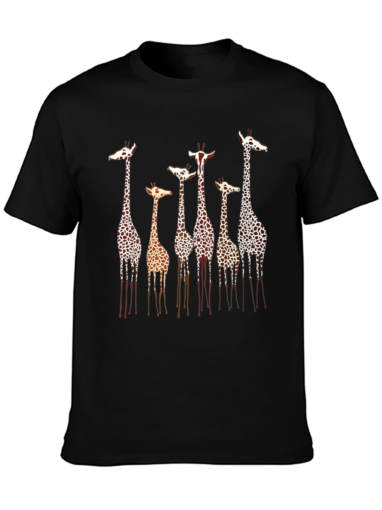 Giraffe Print Crew Neck T-Shirt