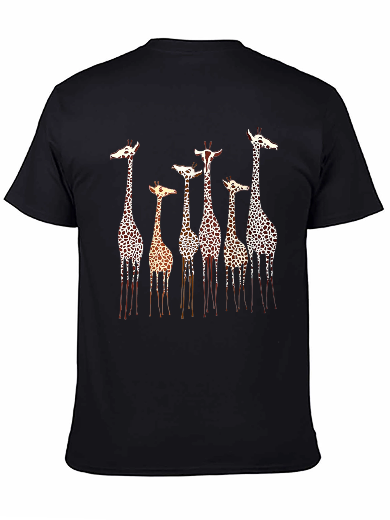 Giraffe Print Crew Neck T-Shirt