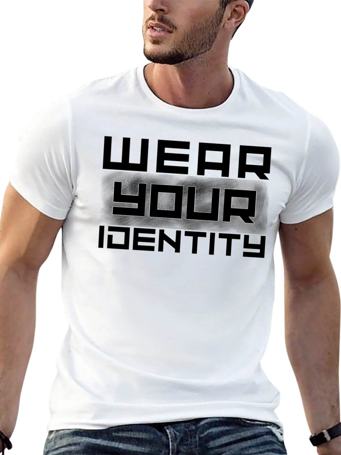 Wear Your Identity Graphic Tee - Black Cotton Blend