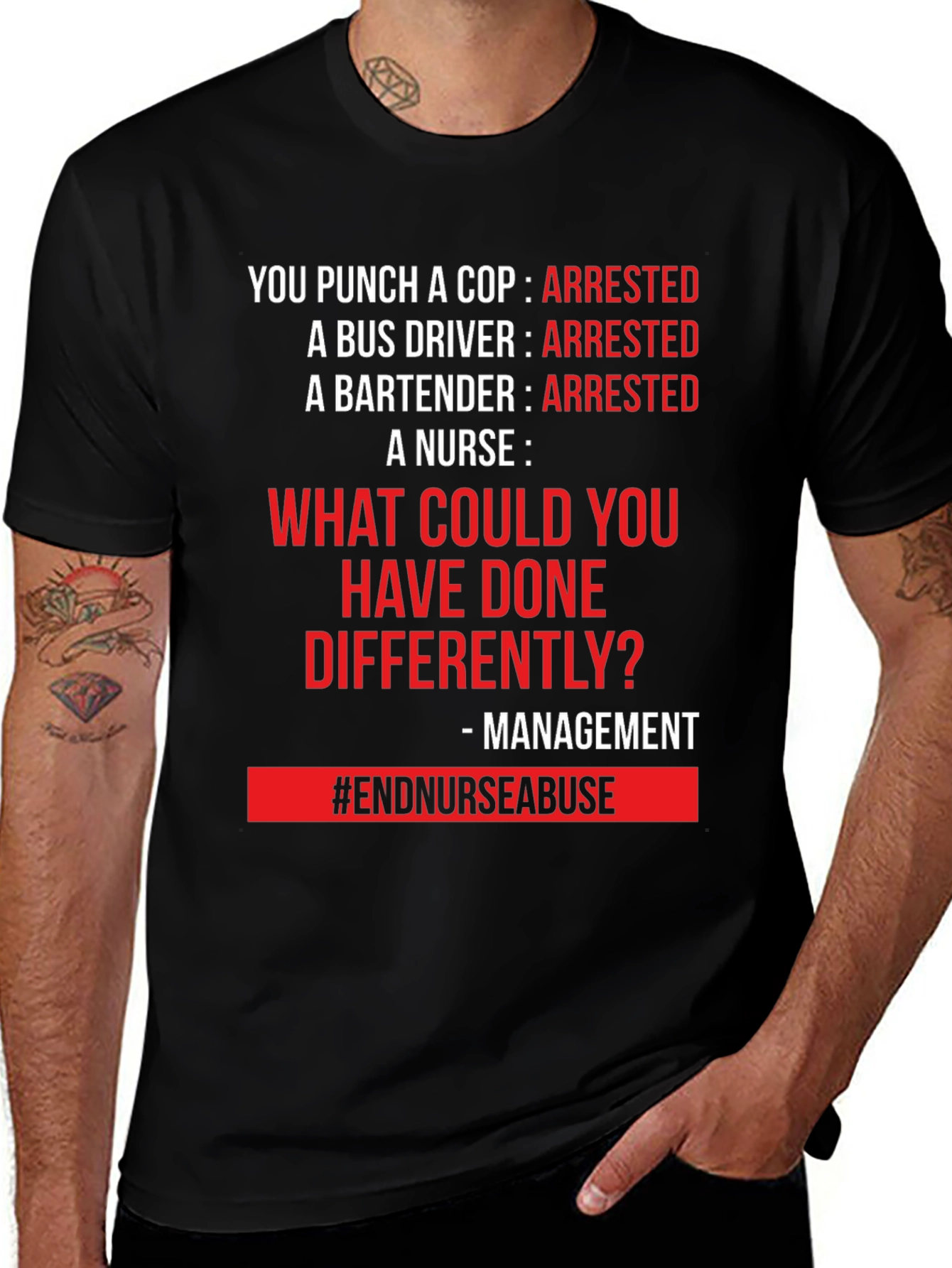 End Nurse Abuse T-Shirt - Management