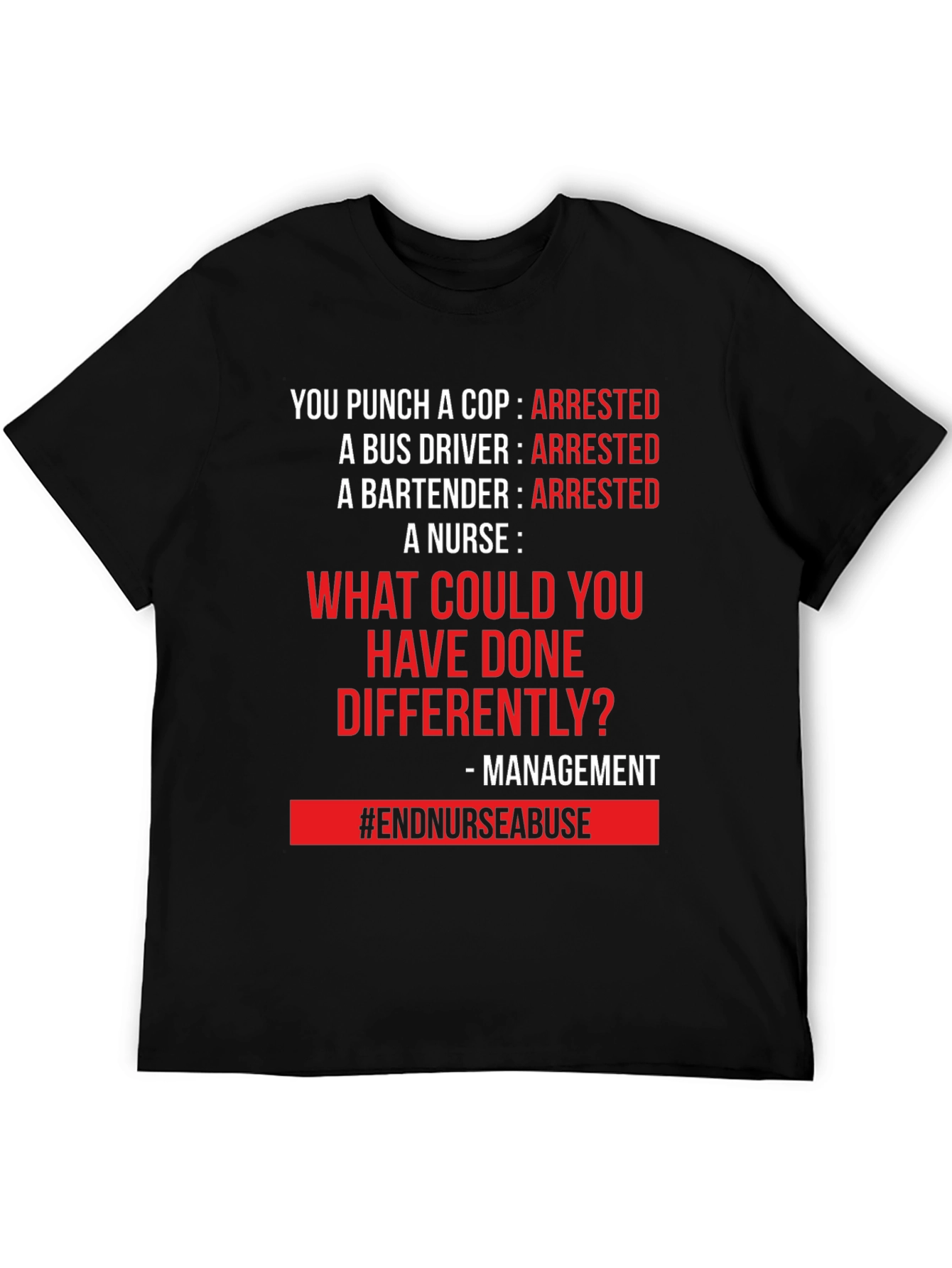 End Nurse Abuse T-Shirt - Management