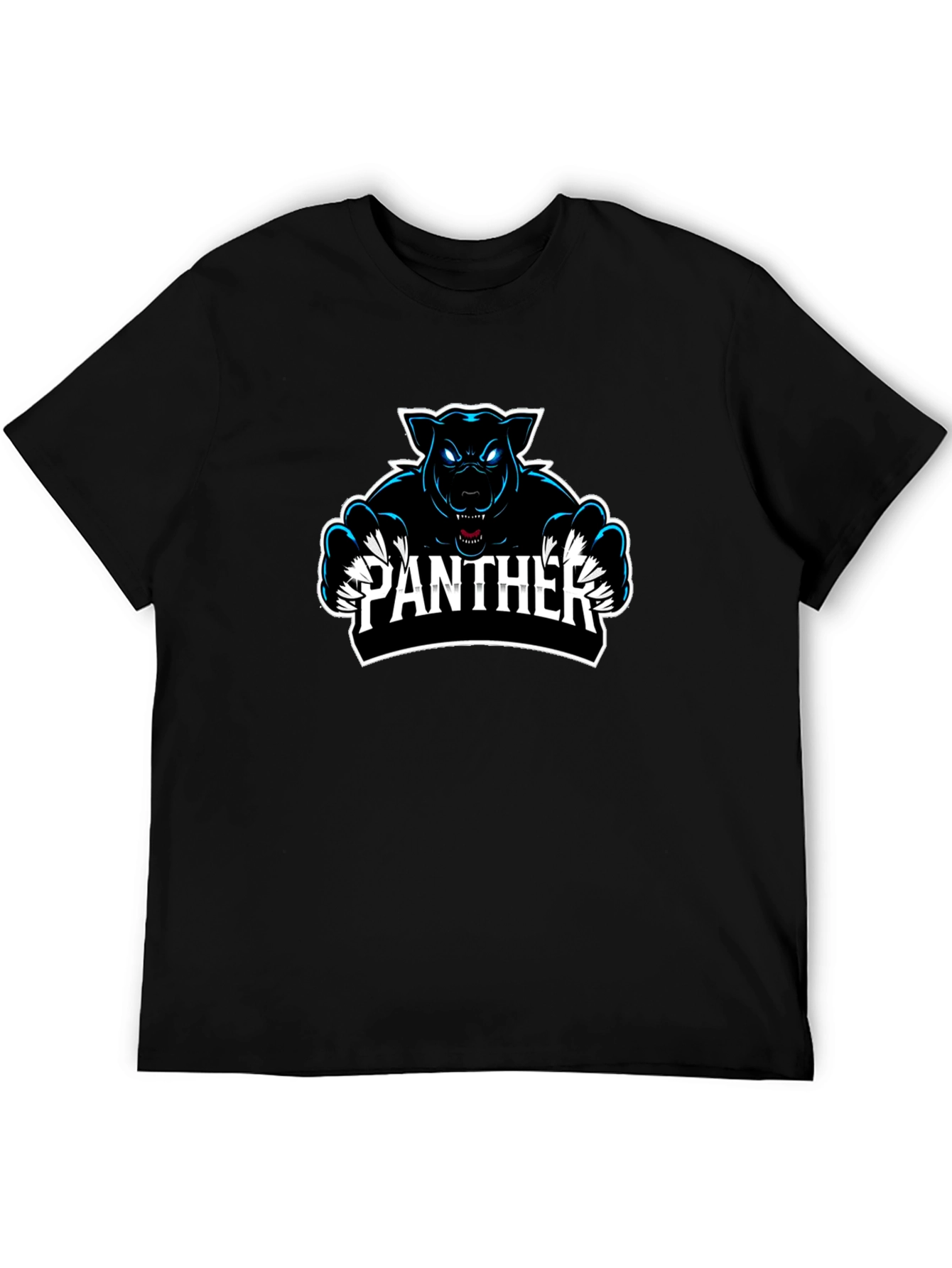Panther Graphic Print Black T-Shirt