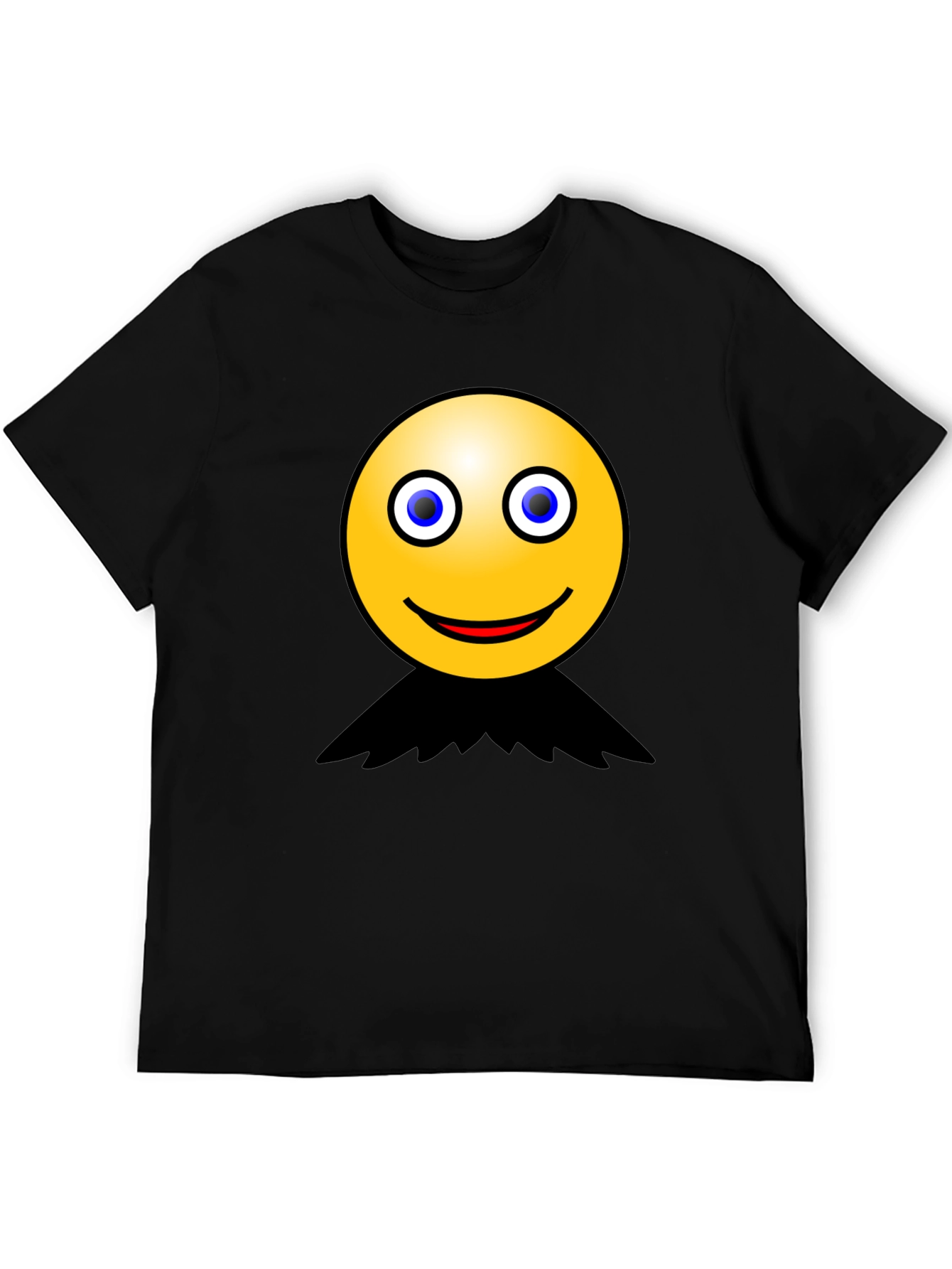 Smiley Face Graphic Black T-Shirt